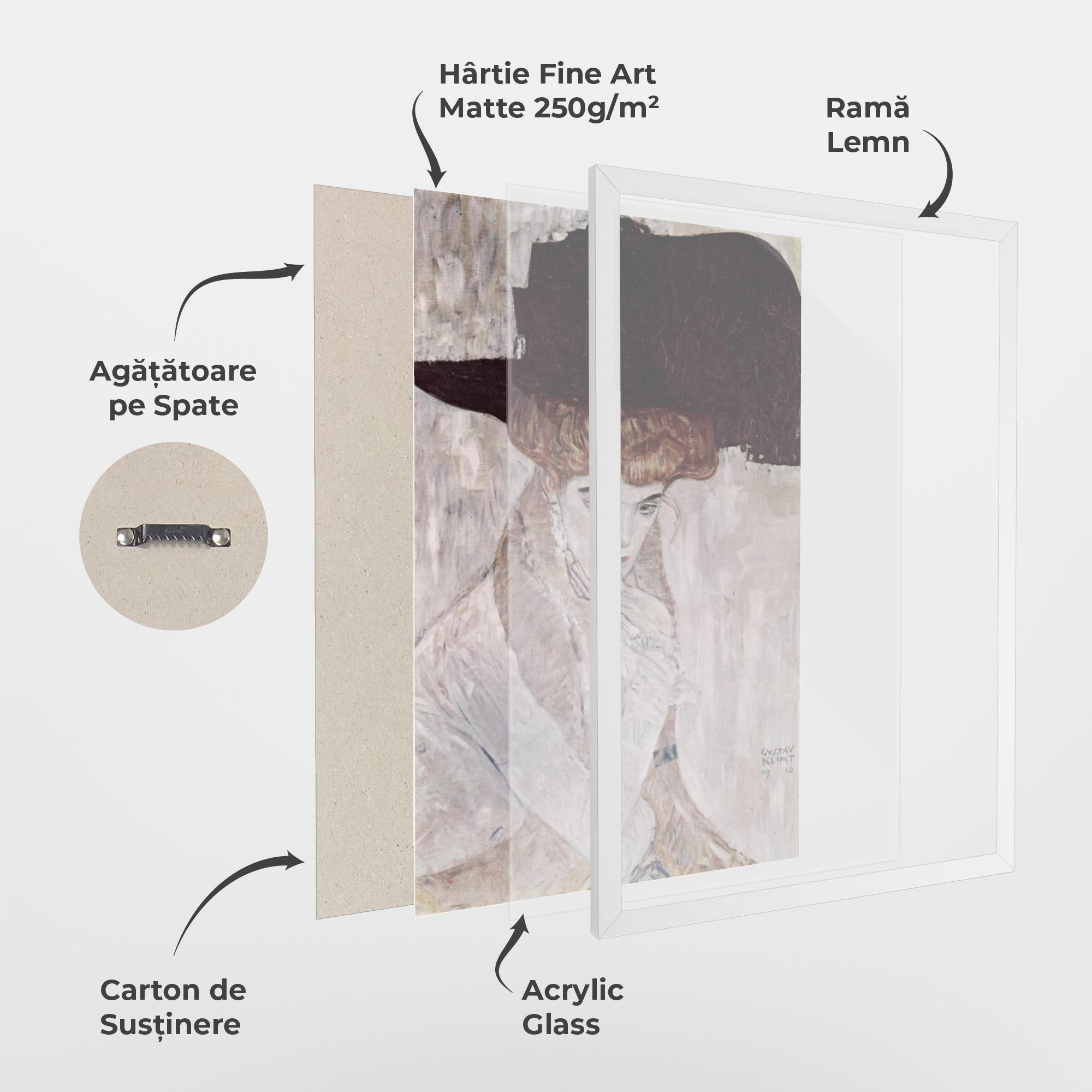 Poster Înrămat Klimt Woman mockup 1