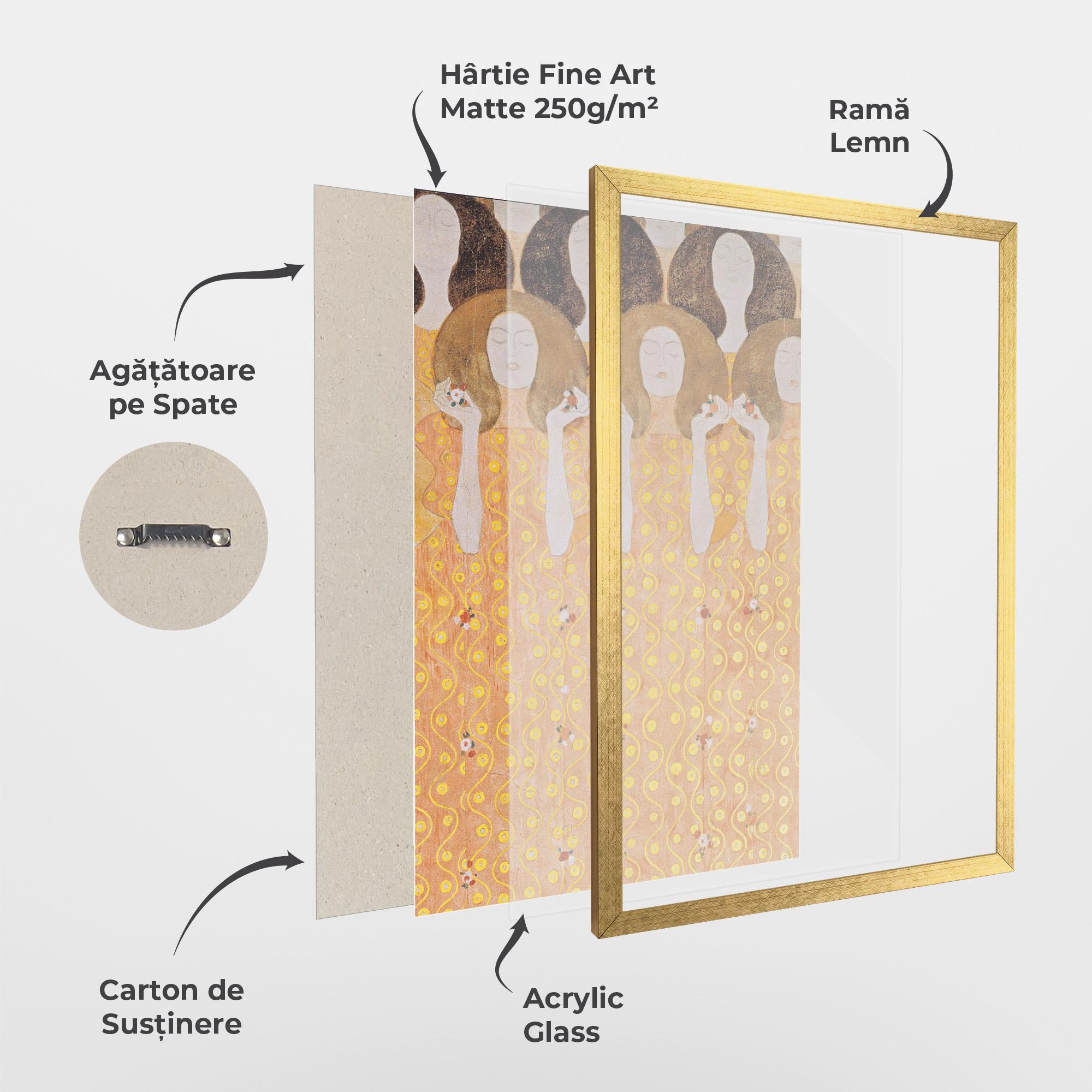 Poster Înrămat Beethoven Frieze mockup 1