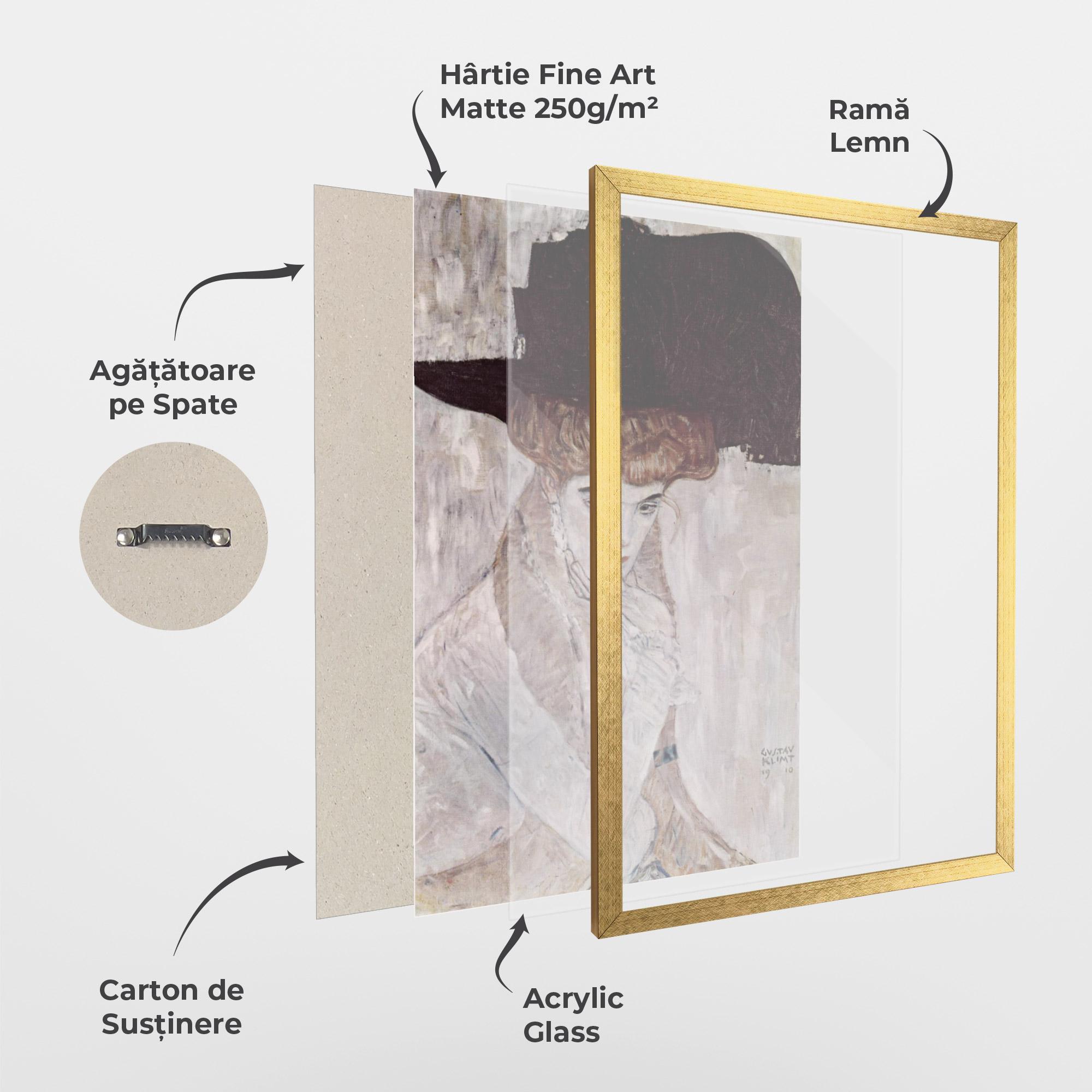 Poster Înrămat Klimt Woman mockup 1