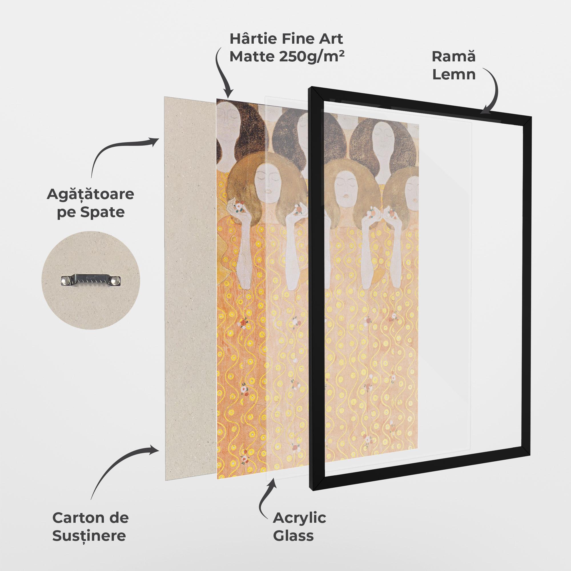 Poster Înrămat Beethoven Frieze mockup 1