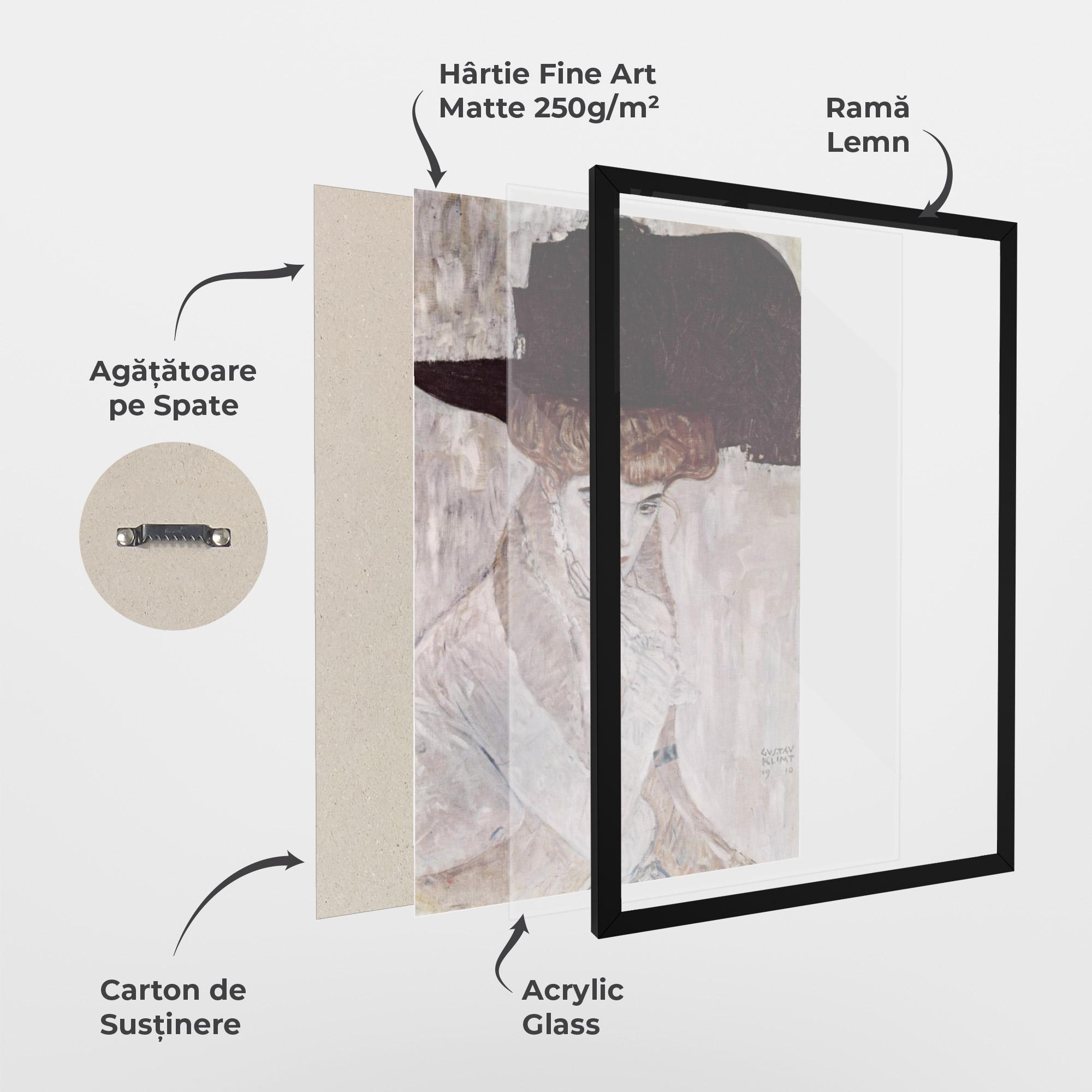 Poster Înrămat Klimt Woman mockup 1