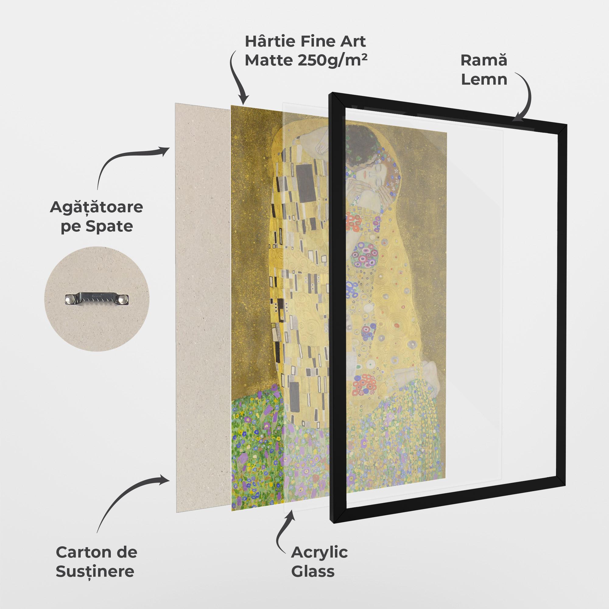 Poster Înrămat The Kiss mockup 1