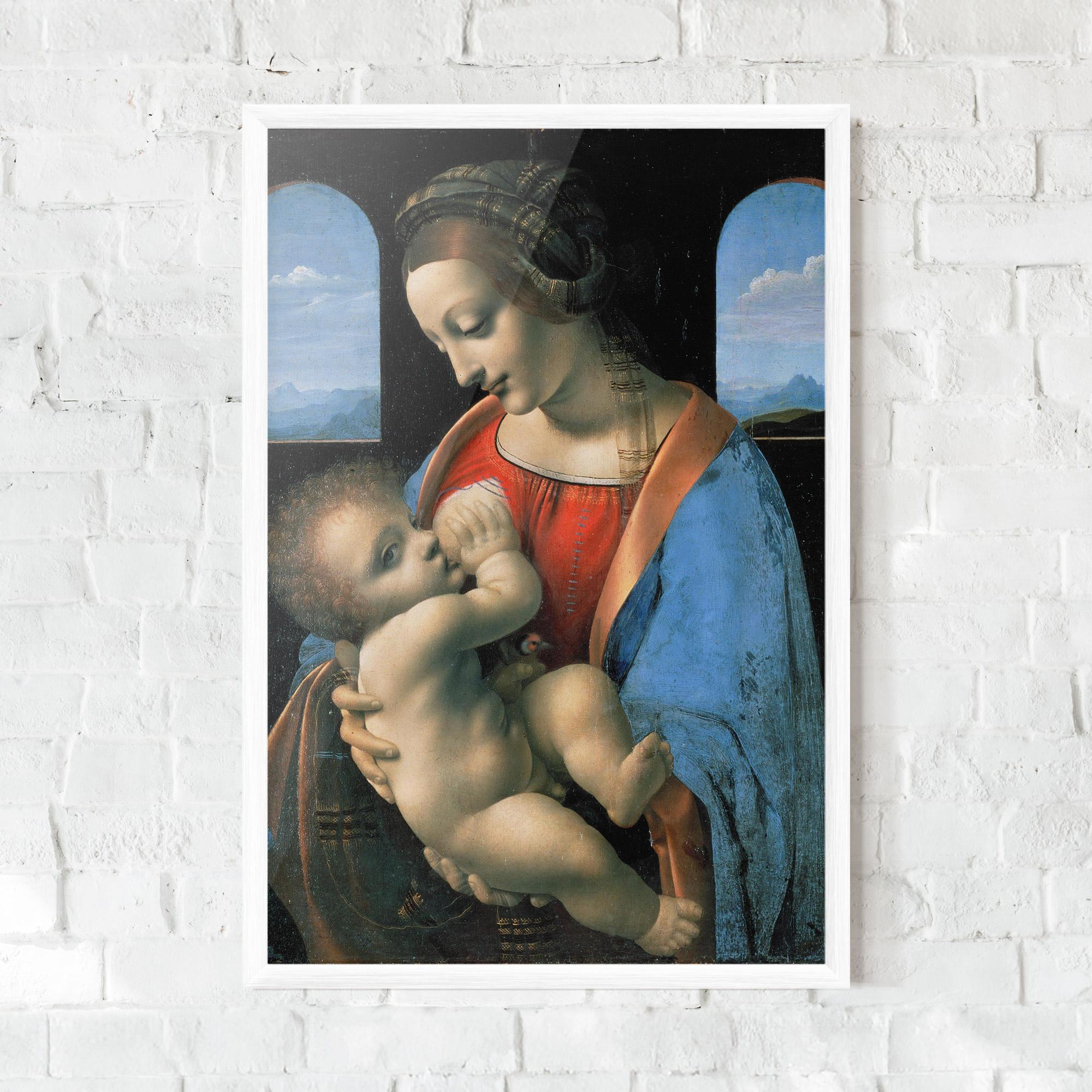 Poster Înrămat Leonardo Da Vinci Attributed Madonna Litta mockup 0