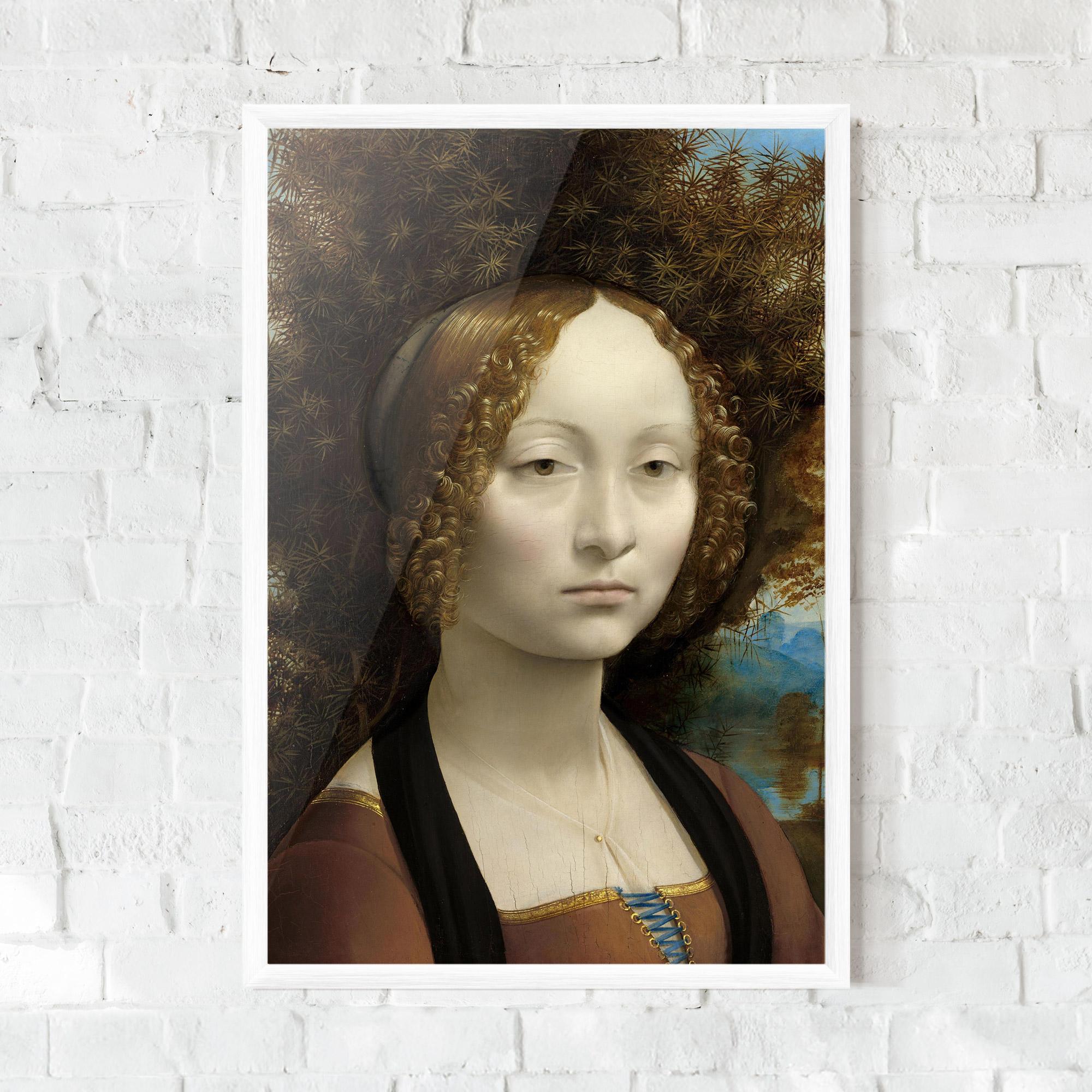 Poster Înrămat Leonardo Da Vinci Ginevra De Benci mockup 0