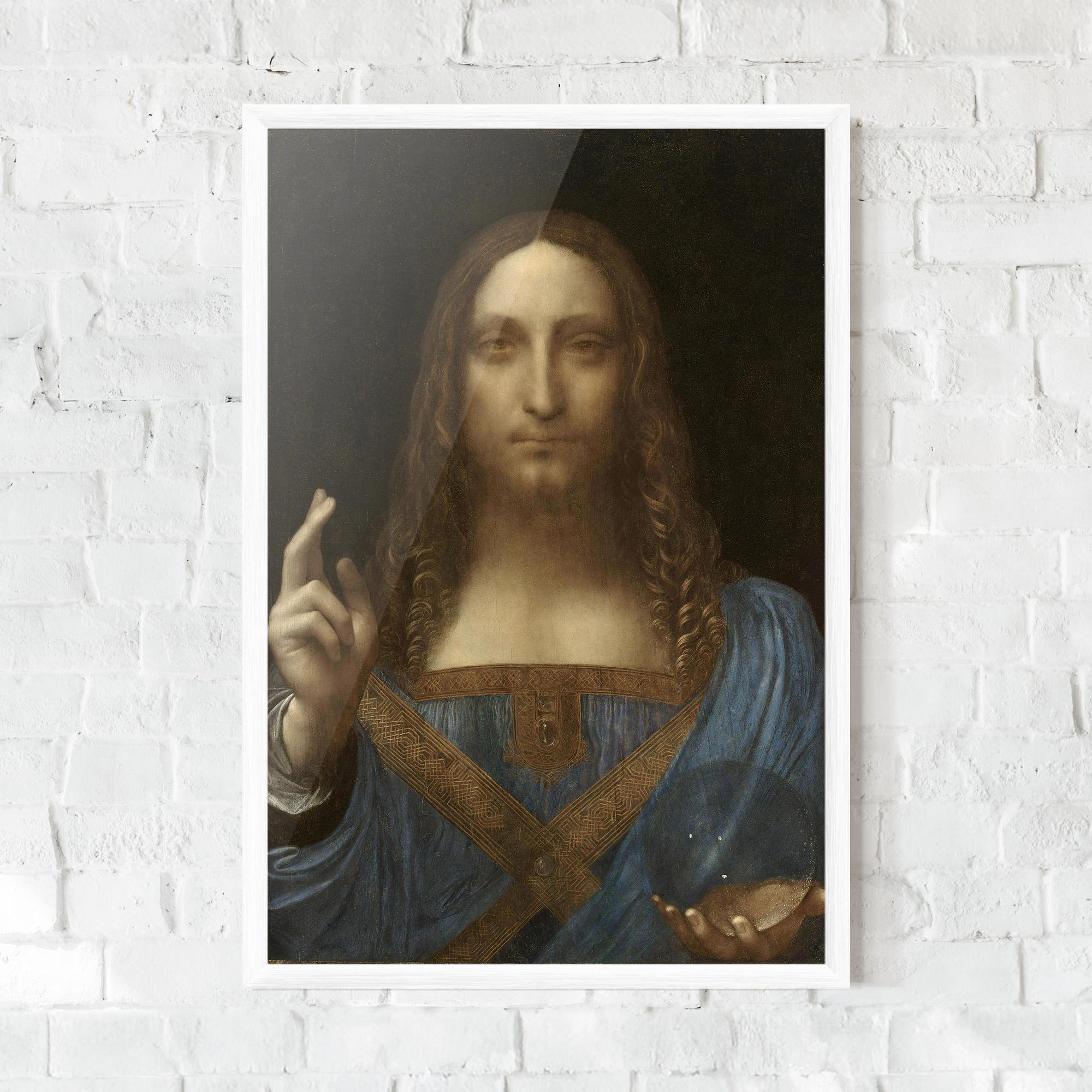 Poster Înrămat Leonardo Da Vinci Salvator Mundi mockup 0