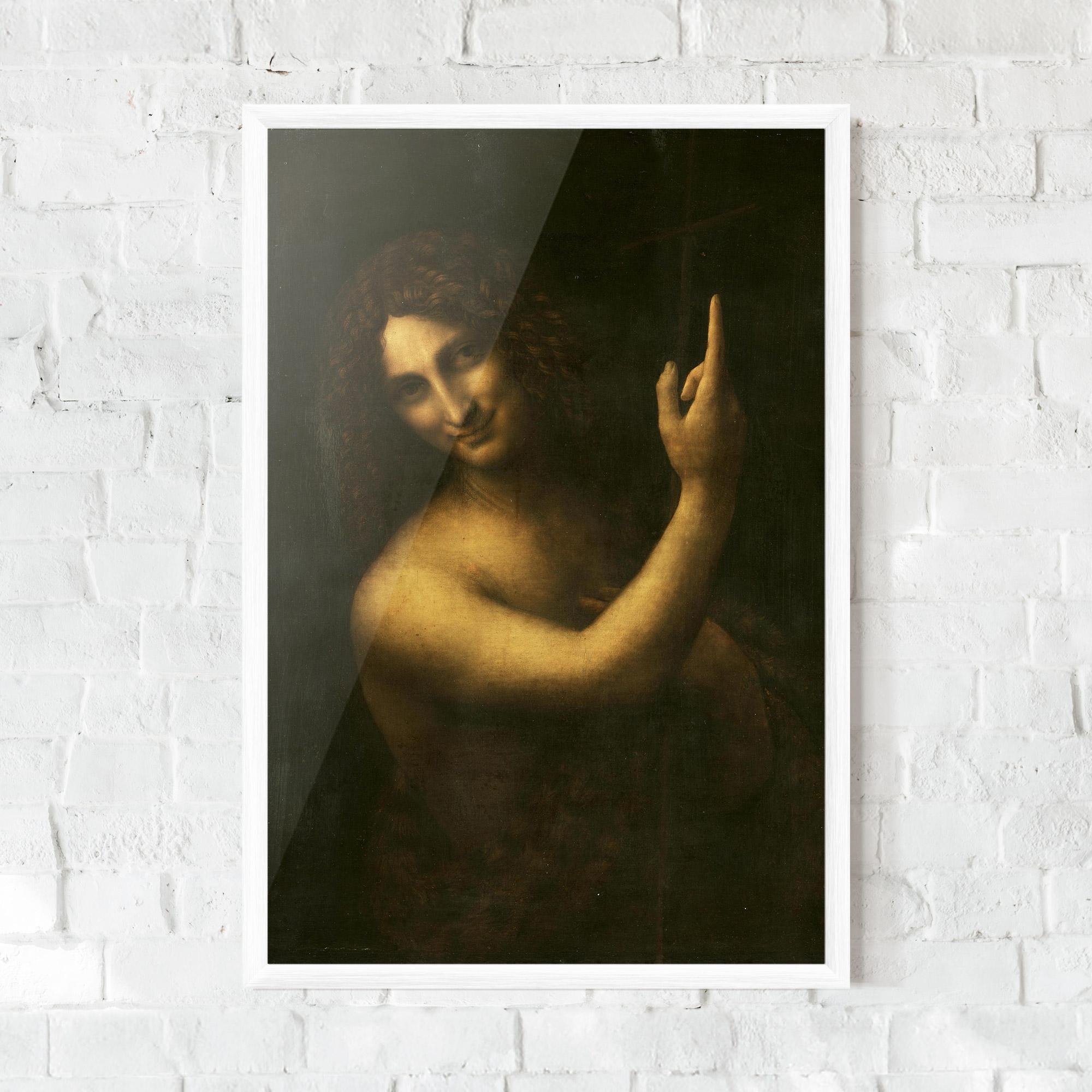 Poster Înrămat Seonardo Da Vinci Saint John The Baptist mockup 0