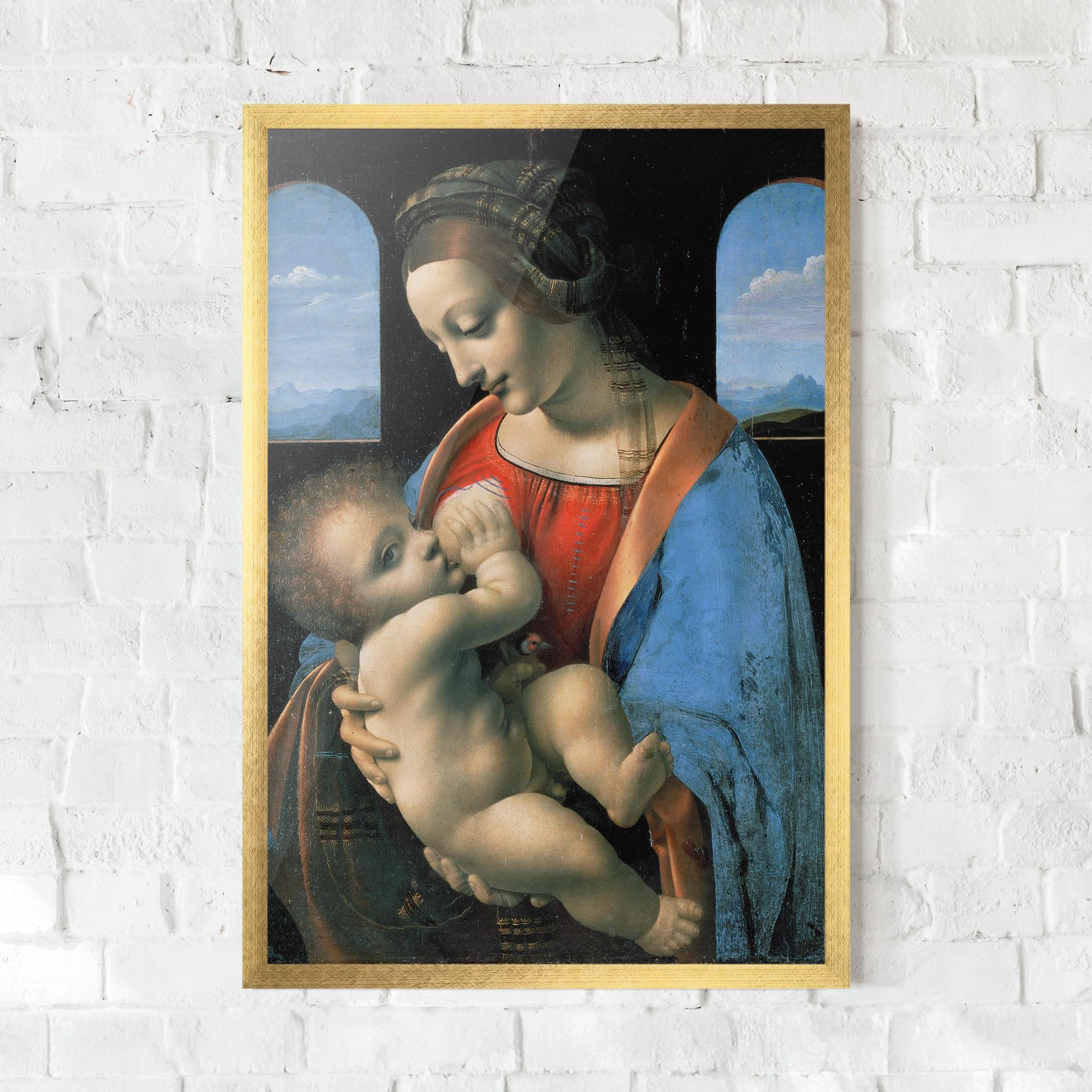 Poster Înrămat Leonardo Da Vinci Attributed Madonna Litta mockup 0
