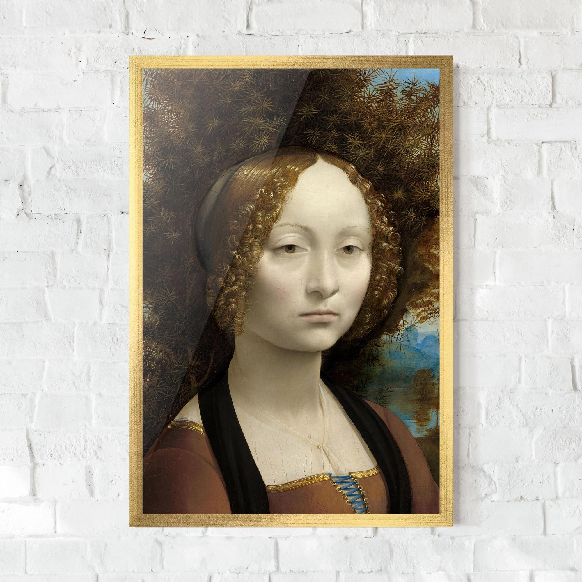 Poster Înrămat Leonardo Da Vinci Ginevra De Benci mockup 0