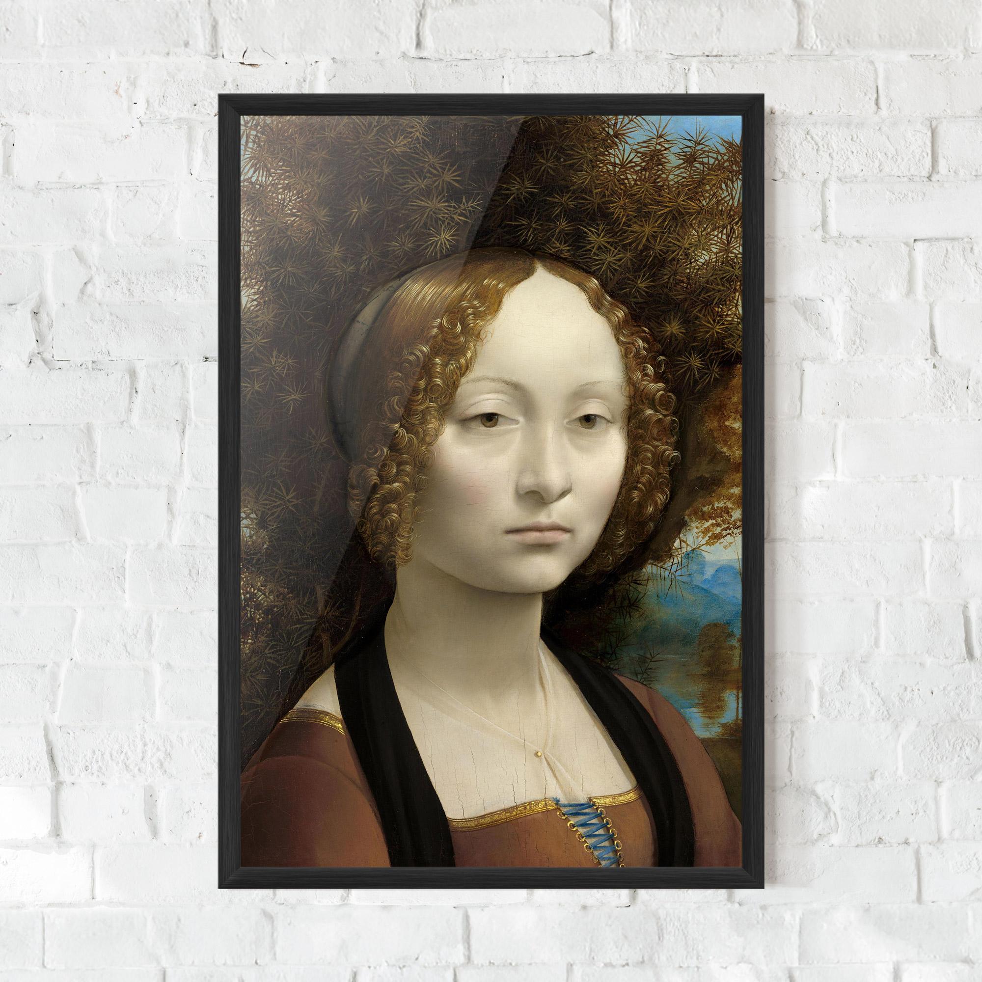 Poster Înrămat Leonardo Da Vinci Ginevra De Benci mockup 0