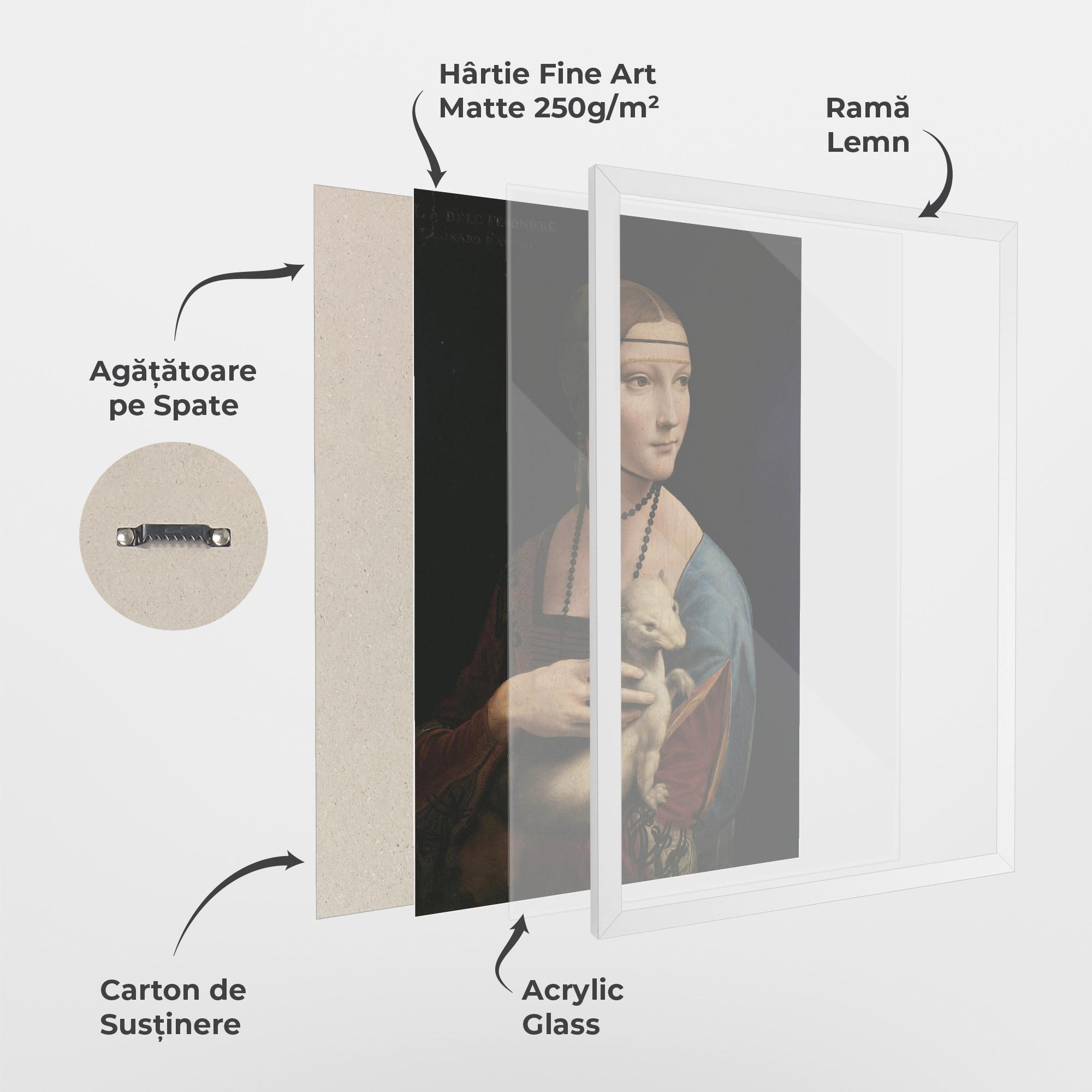 Poster Înrămat Lady With An Ermine Leonardo Da Vinci mockup 1