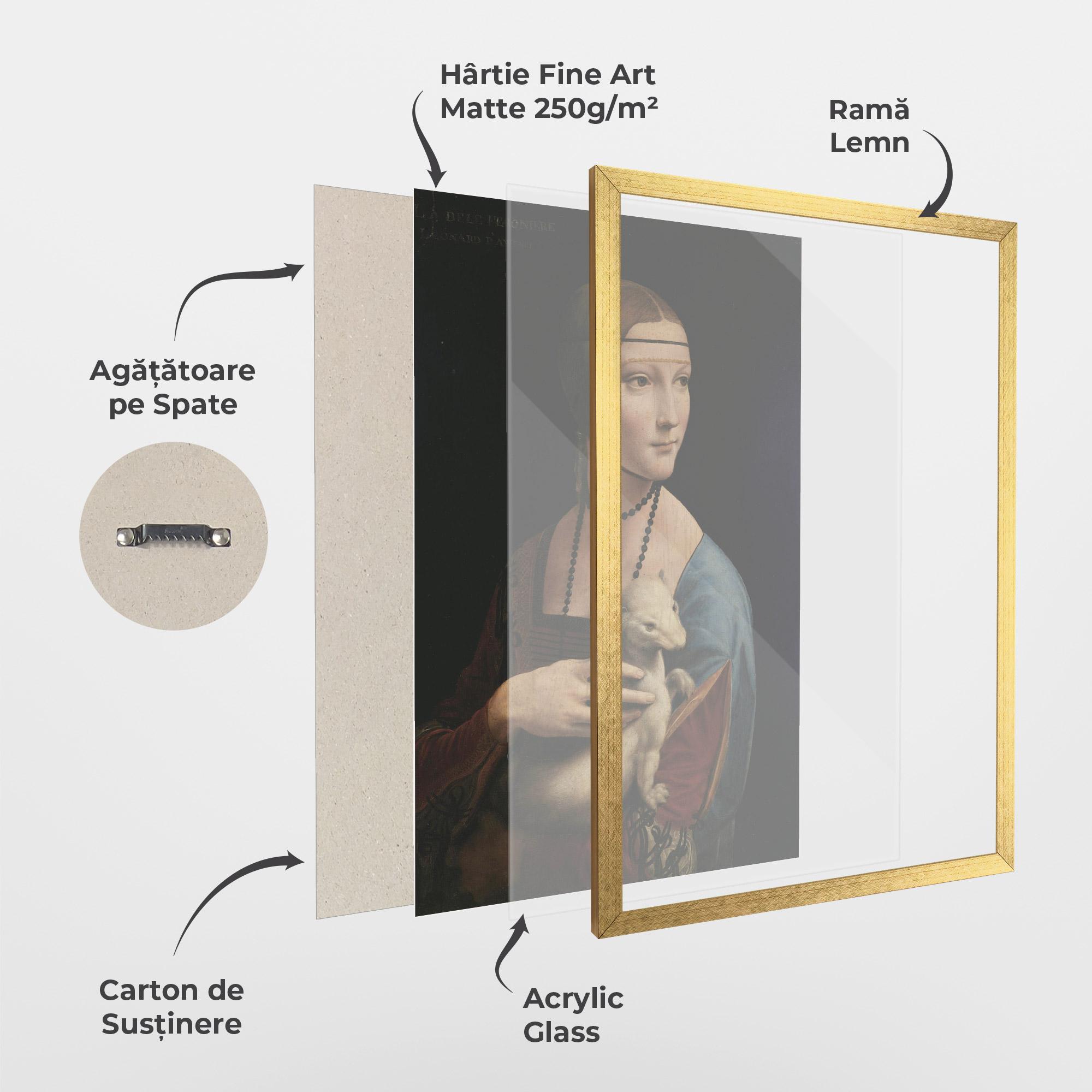 Poster Înrămat Lady With An Ermine Leonardo Da Vinci mockup 1