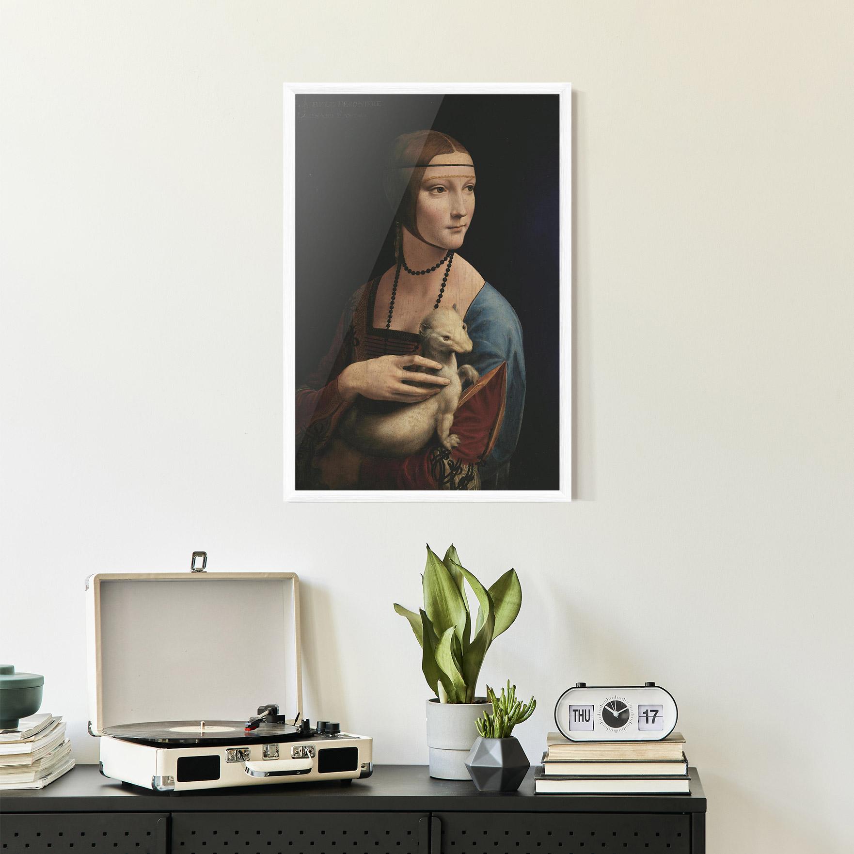 Poster Înrămat Lady With An Ermine Leonardo Da Vinci mockup 2