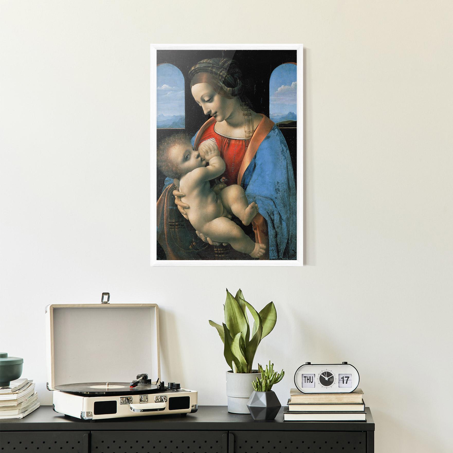 Poster Înrămat Leonardo Da Vinci Attributed Madonna Litta mockup 2