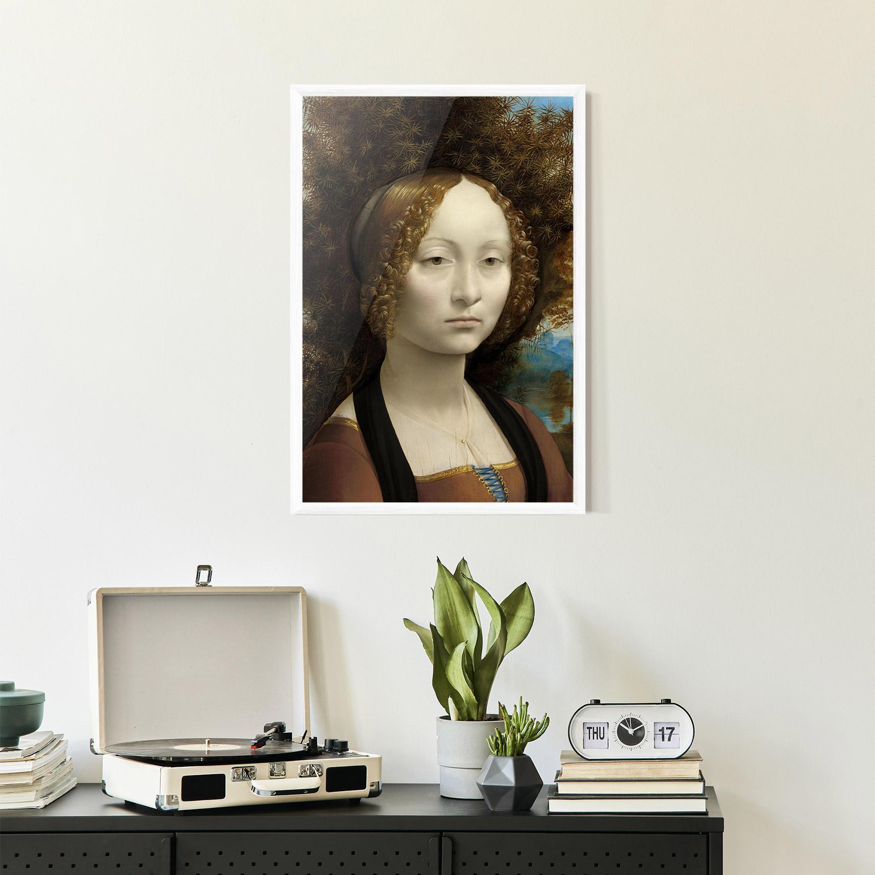 Poster Înrămat Leonardo Da Vinci Ginevra De Benci mockup 2