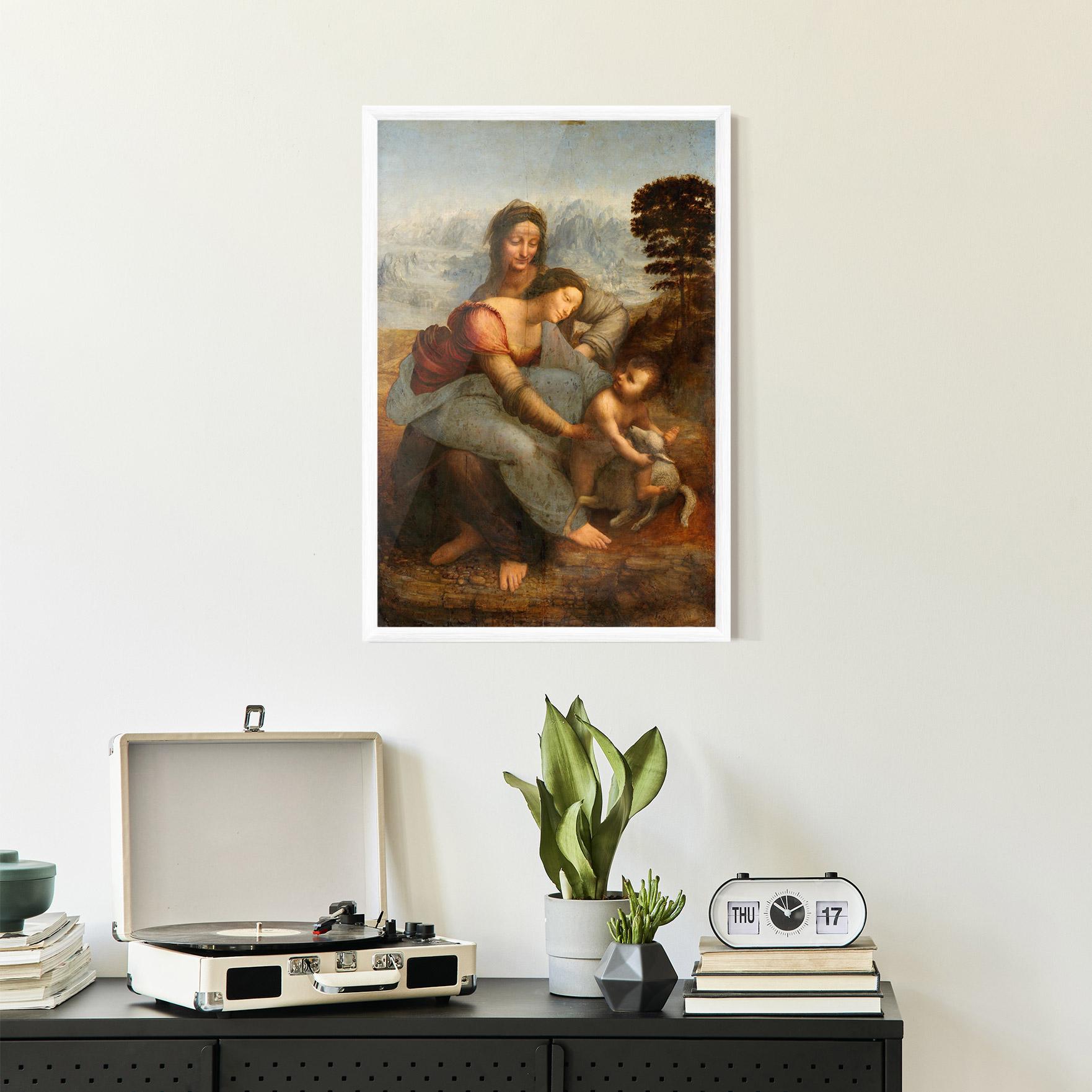 Poster Înrămat Leonardo Da Vinci Virgin And Child With St Anne mockup 2