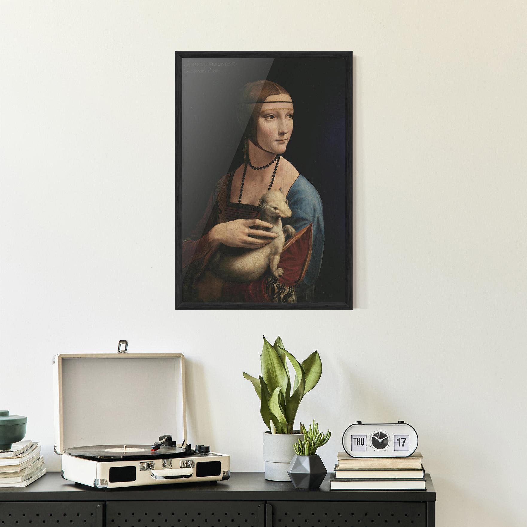Poster Înrămat Lady With An Ermine Leonardo Da Vinci mockup 2