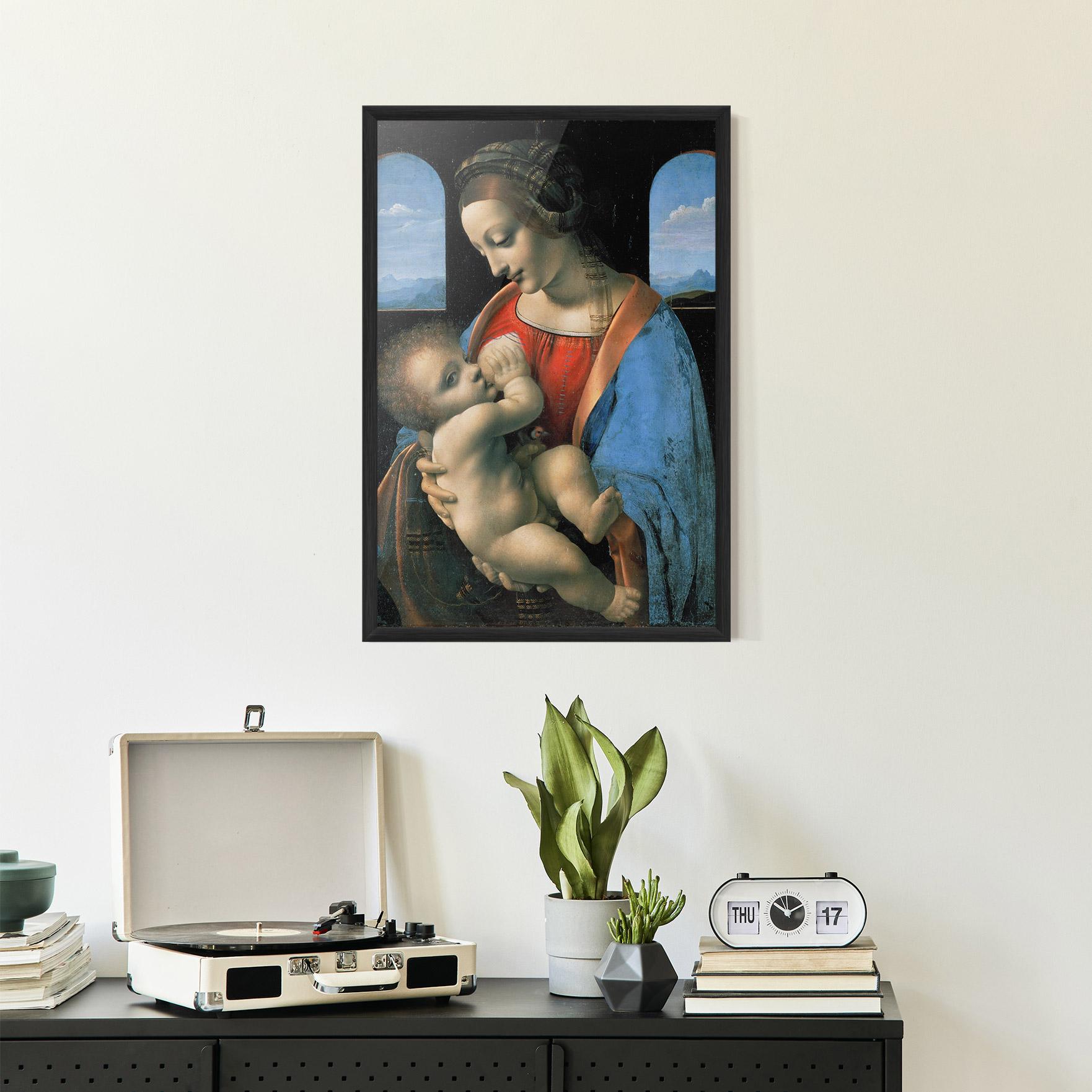 Poster Înrămat Leonardo Da Vinci Attributed Madonna Litta mockup 2