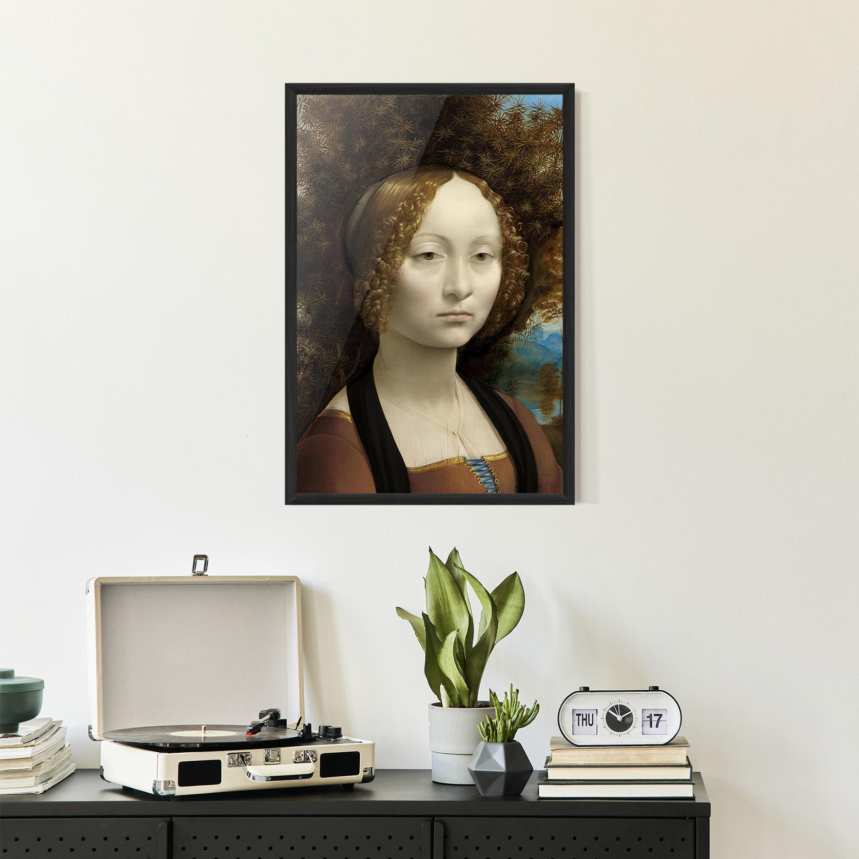 Poster Înrămat Leonardo Da Vinci Ginevra De Benci mockup 2