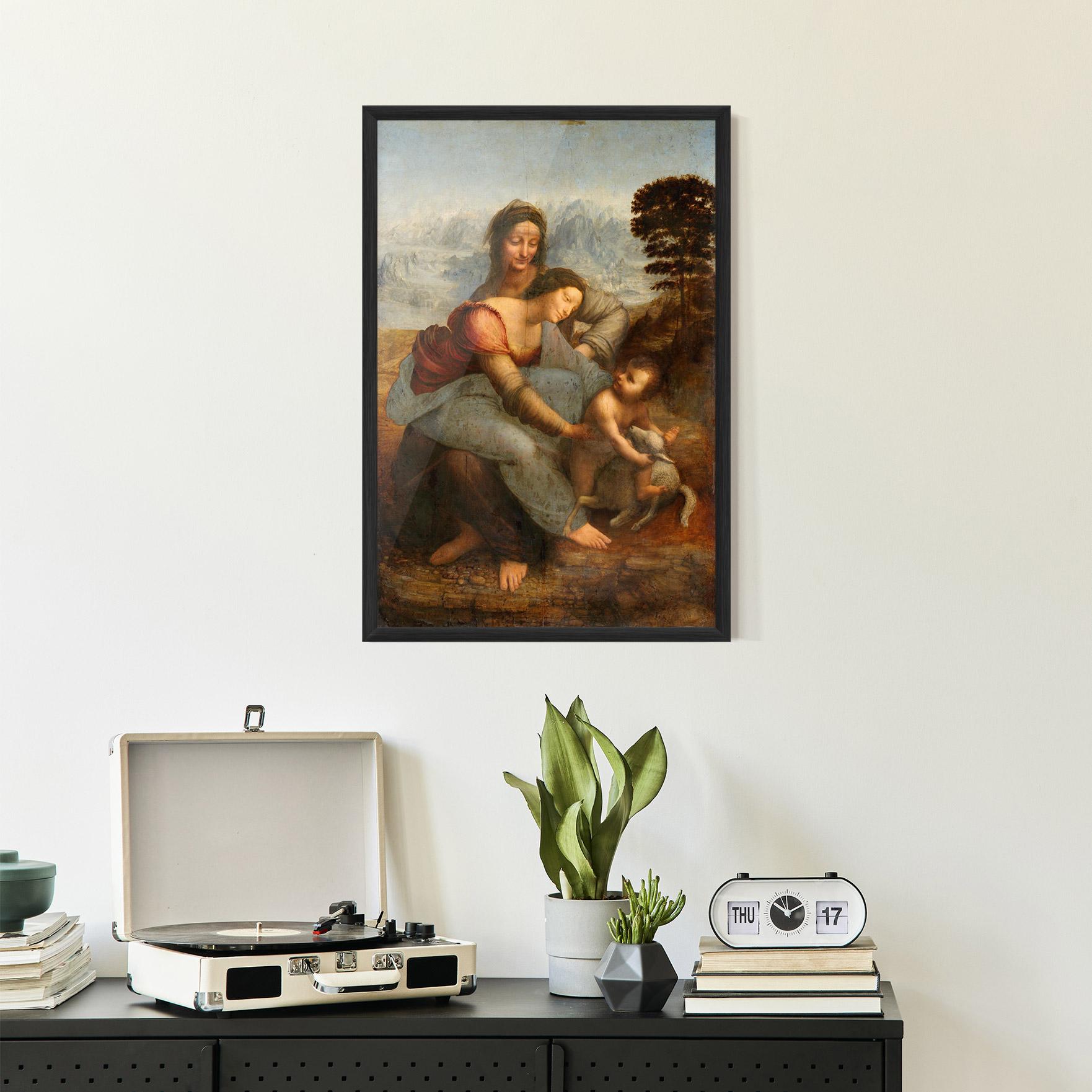 Poster Înrămat Leonardo Da Vinci Virgin And Child With St Anne mockup 2