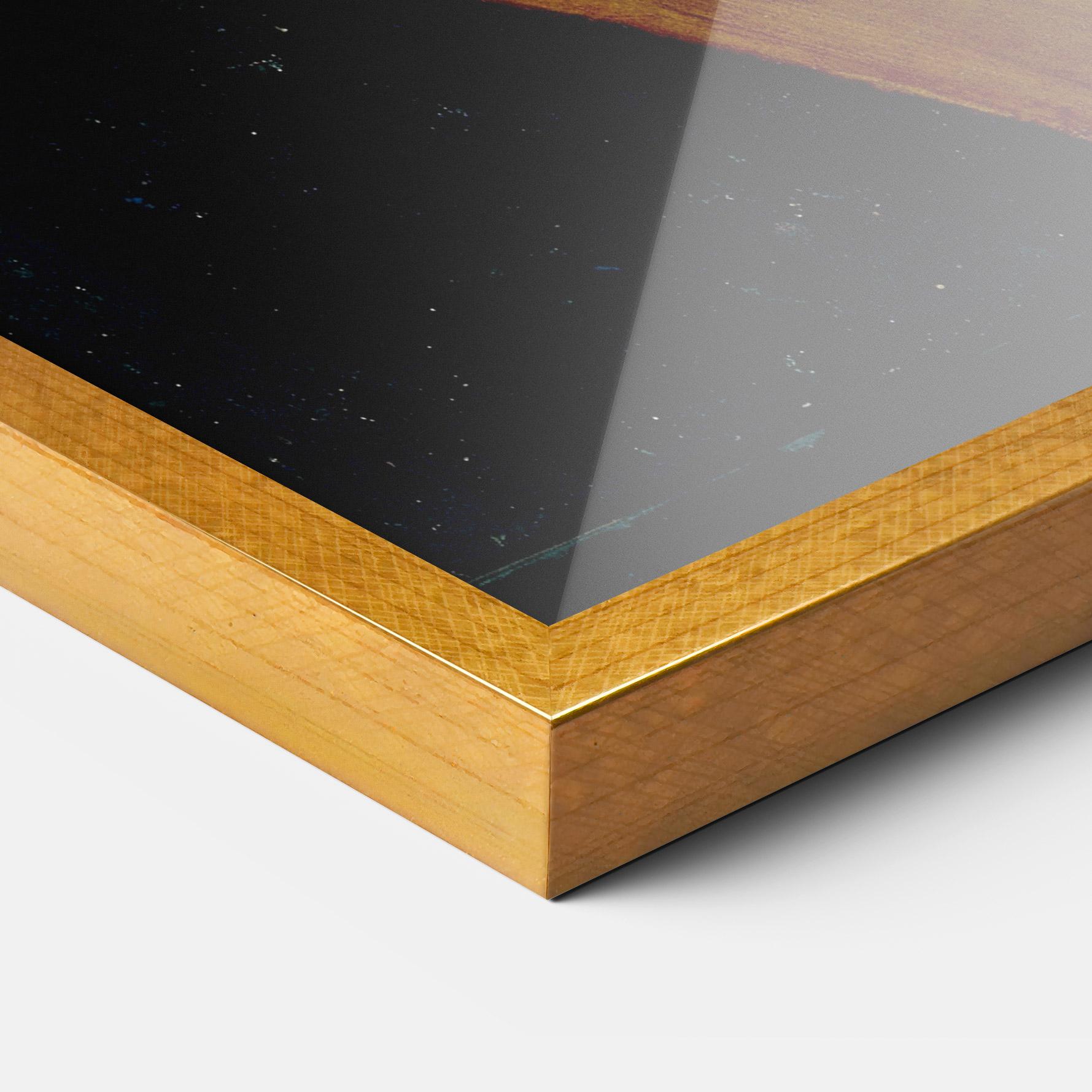 Poster Înrămat Leonardo Da Vinci Portrait Of A Musician Pinacoteca Ambrosiana mockup 3