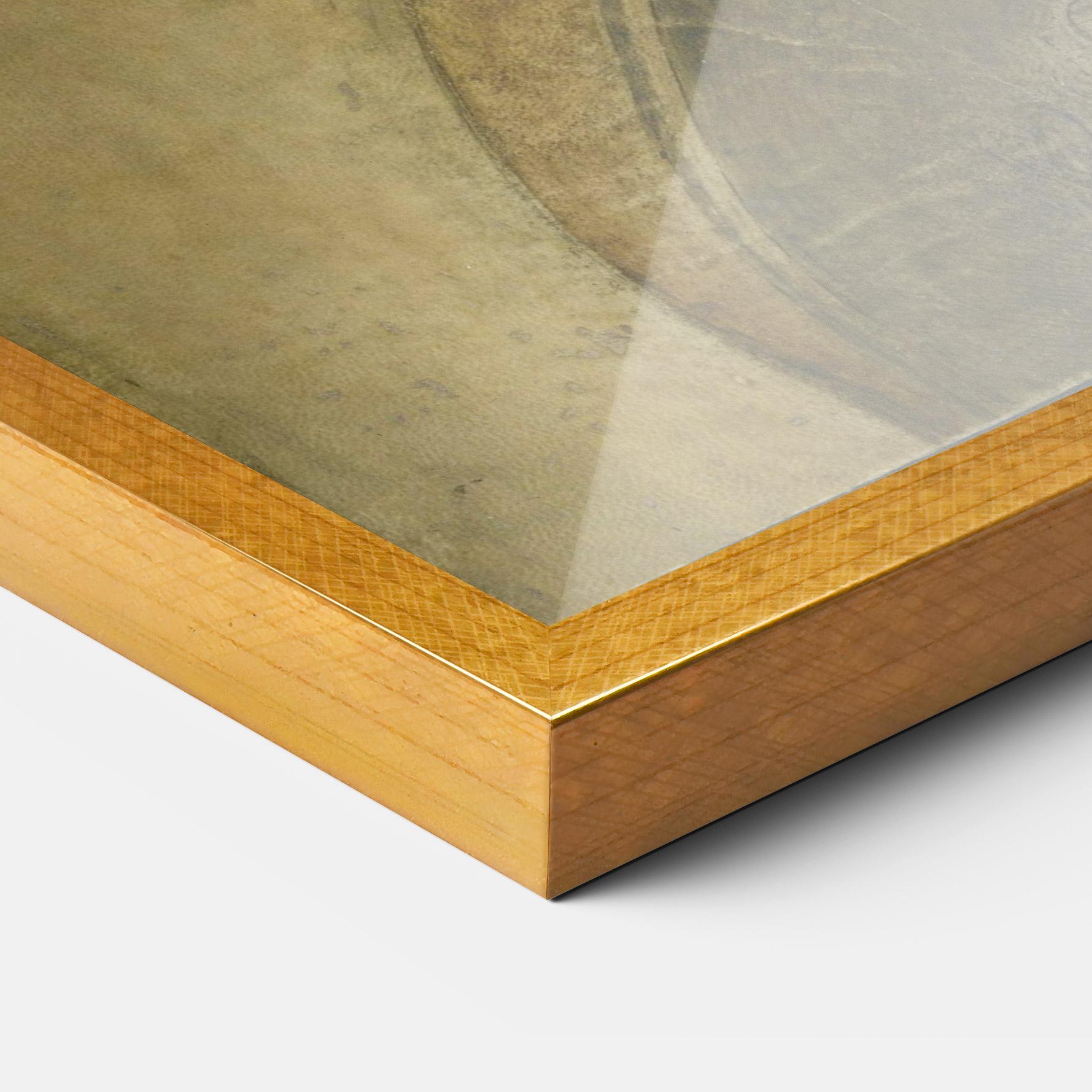 Poster Înrămat Profile Of A Young Fiancee Da Vinci mockup 3