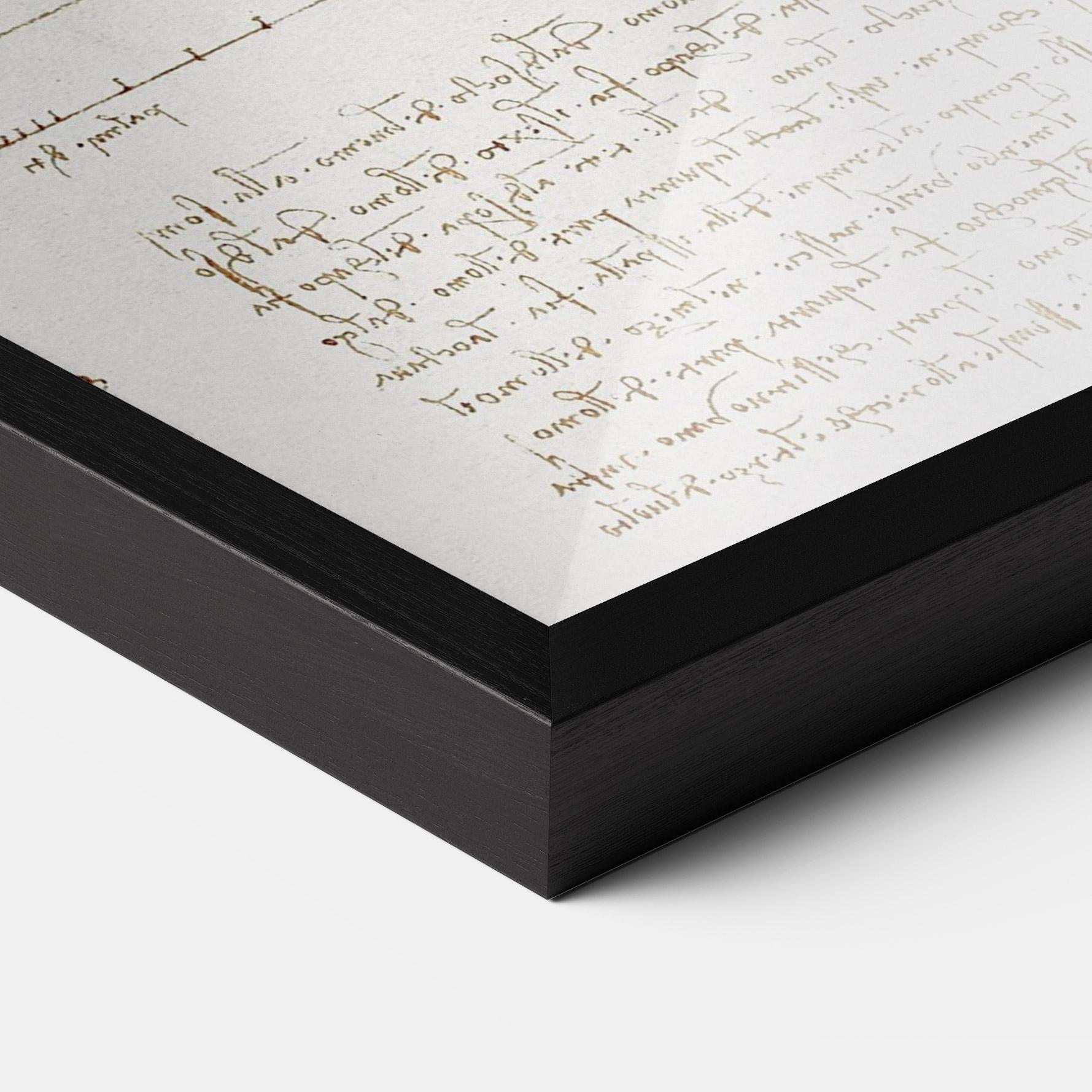 Poster Înrămat Leonardo Da Vinci's Vitruvian Man mockup 3