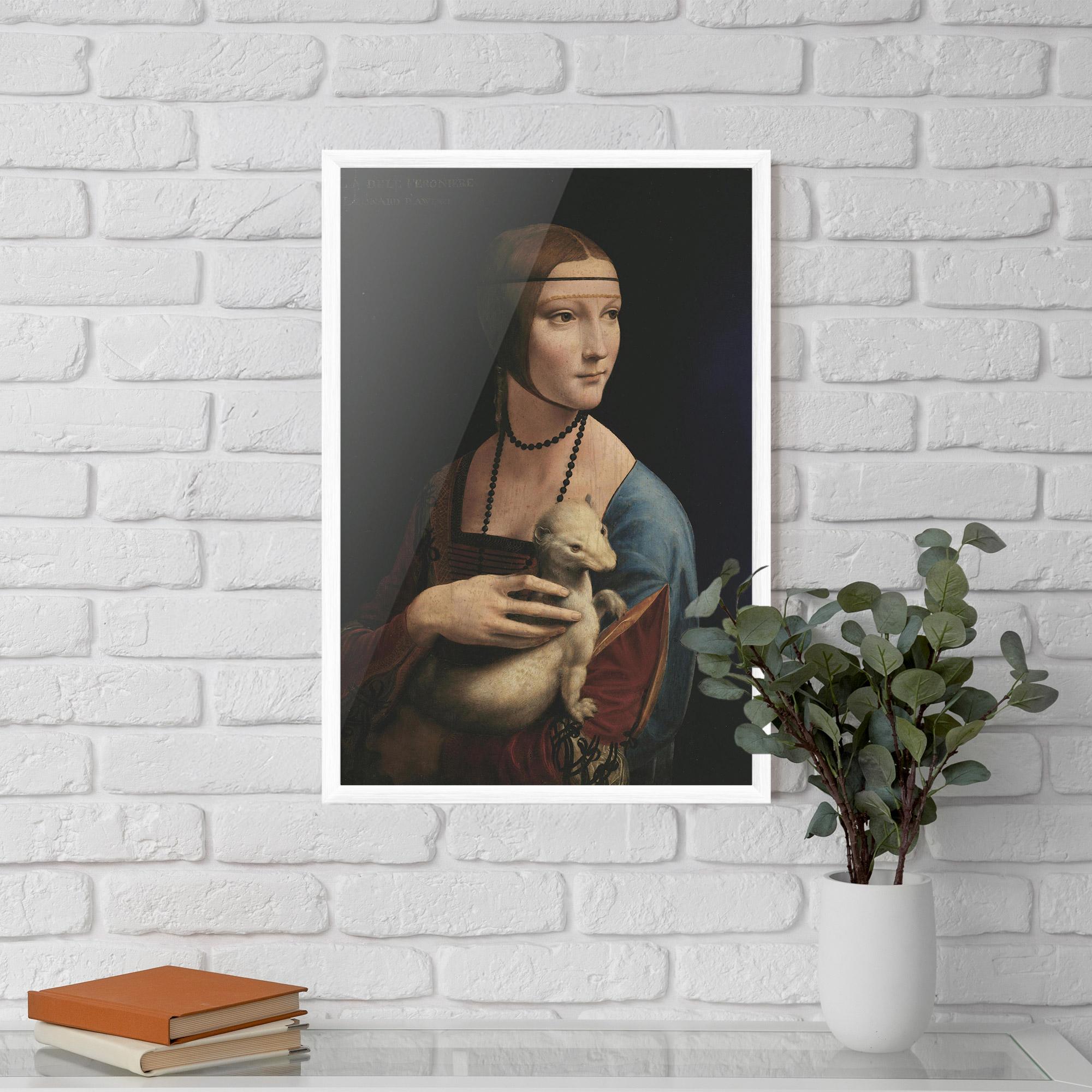 Poster Înrămat Lady With An Ermine Leonardo Da Vinci mockup 5