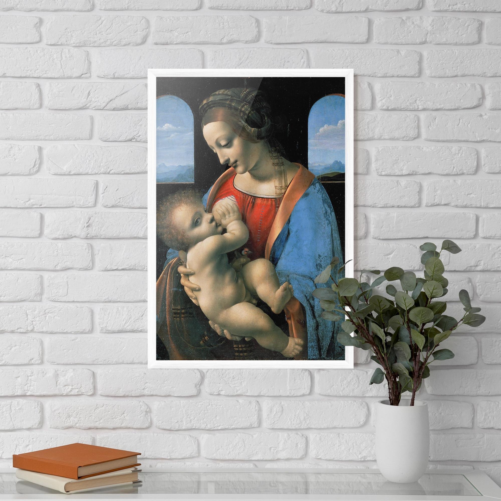 Poster Înrămat Leonardo Da Vinci Attributed Madonna Litta mockup 5