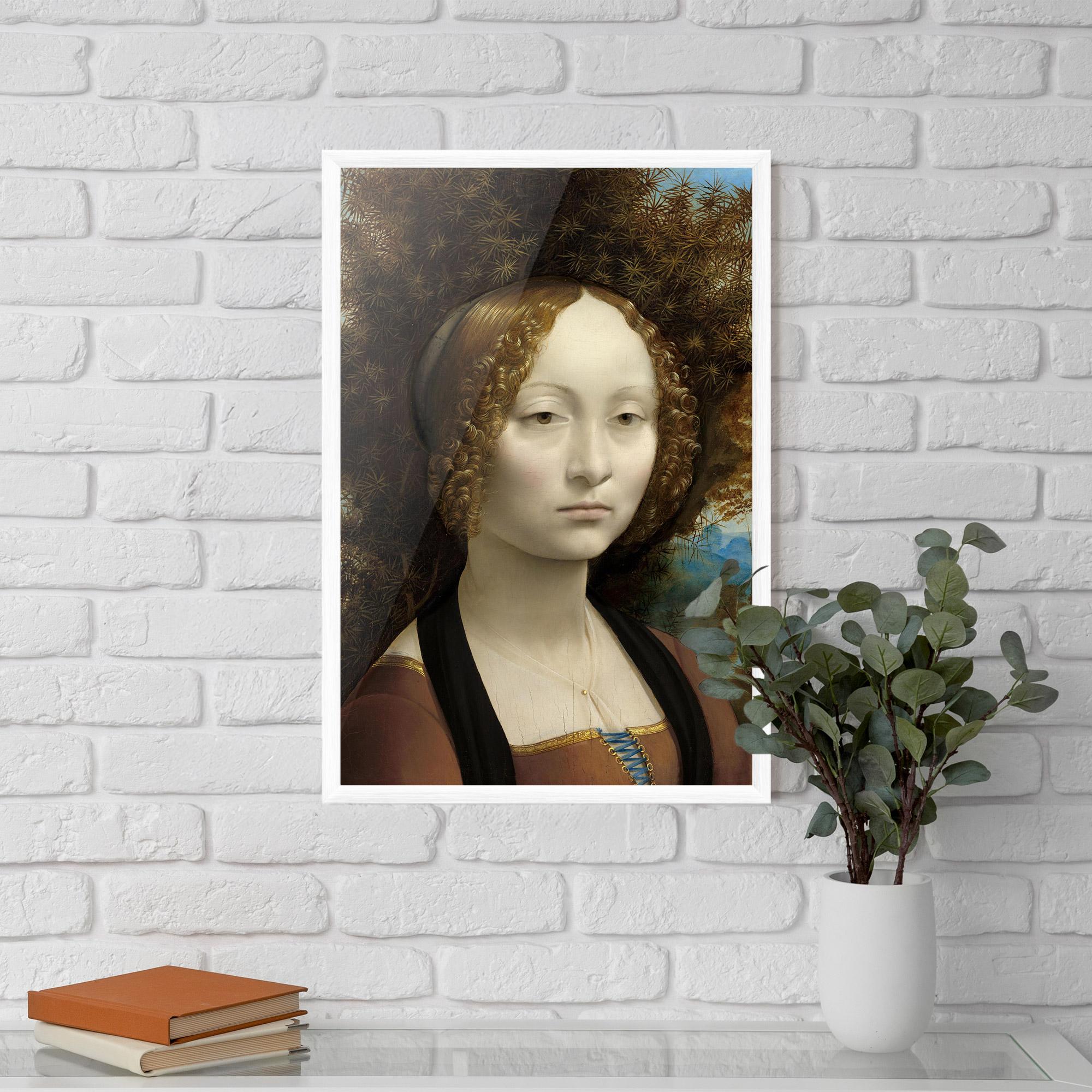 Poster Înrămat Leonardo Da Vinci Ginevra De Benci mockup 5
