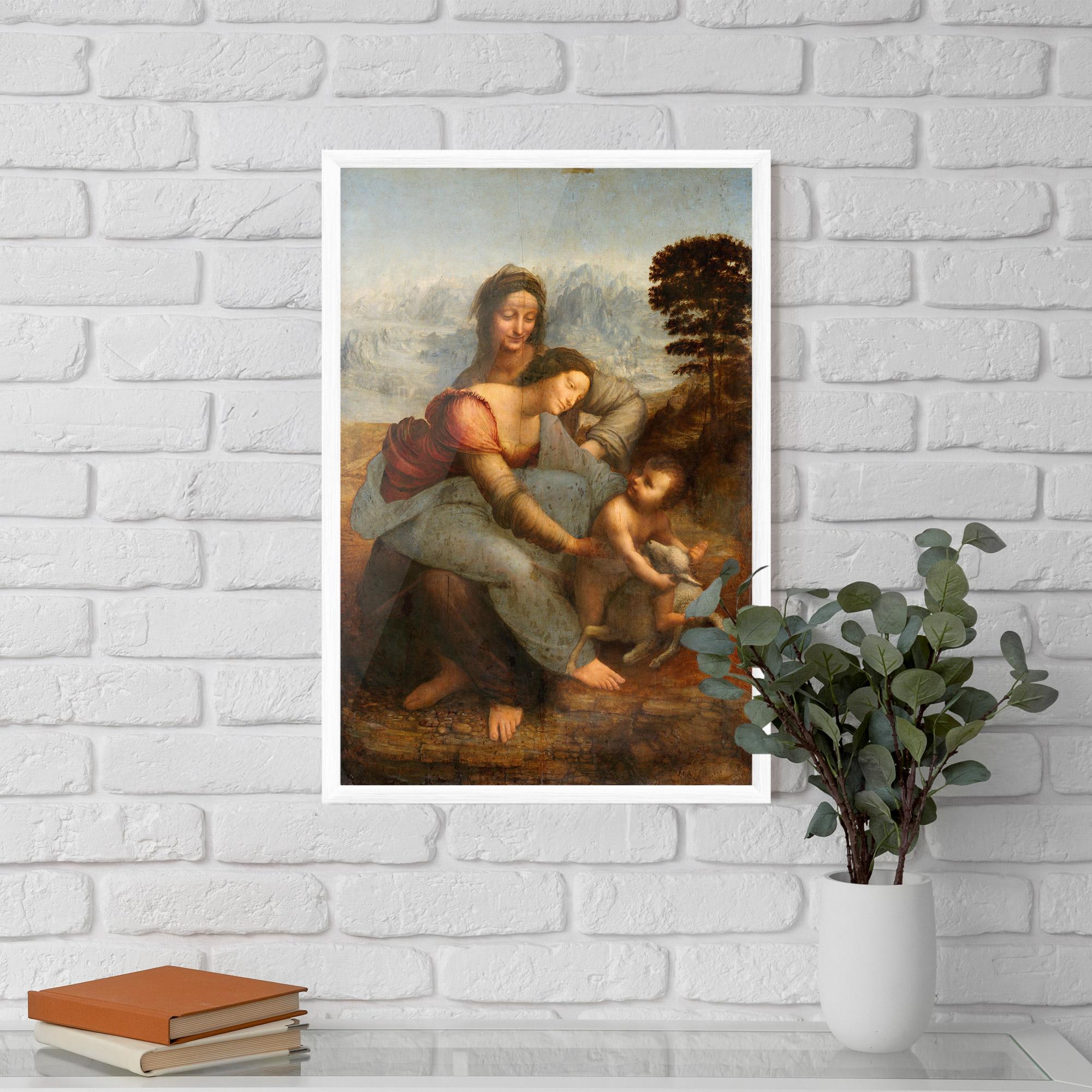 Poster Înrămat Leonardo Da Vinci Virgin And Child With St Anne mockup 5