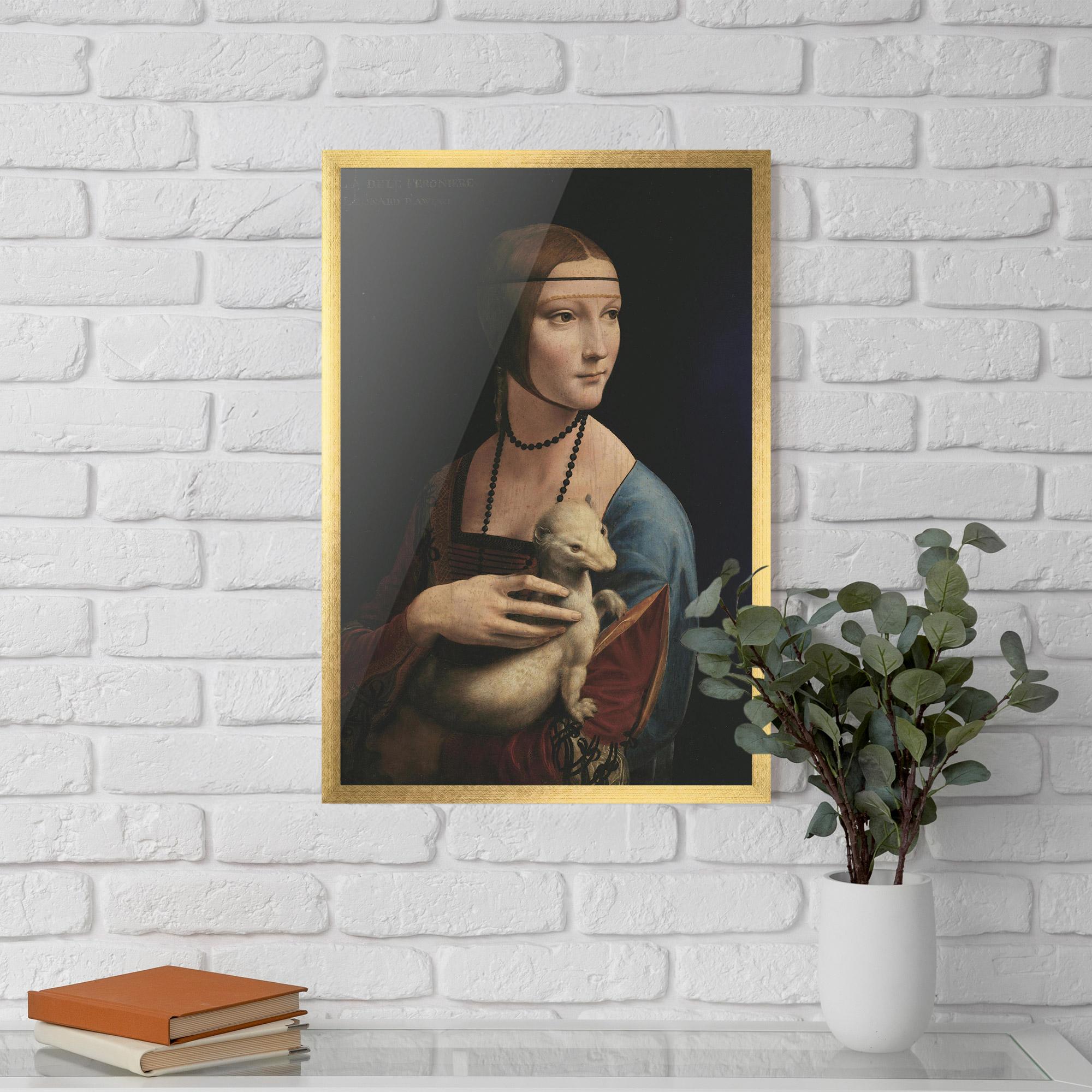 Poster Înrămat Lady With An Ermine Leonardo Da Vinci mockup 5