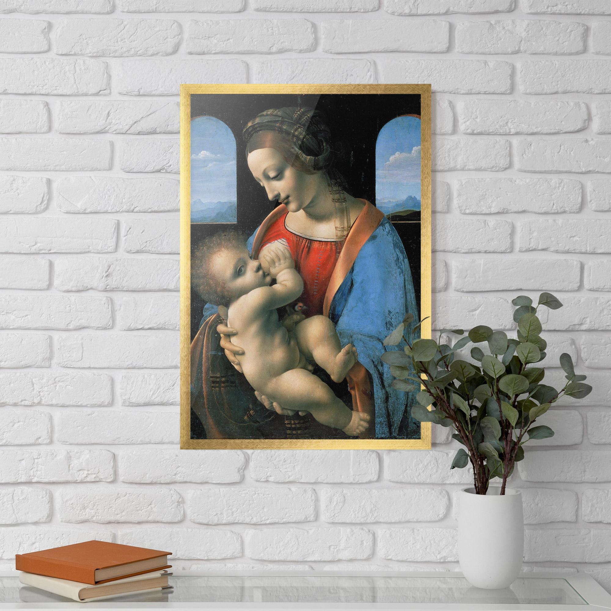Poster Înrămat Leonardo Da Vinci Attributed Madonna Litta mockup 5