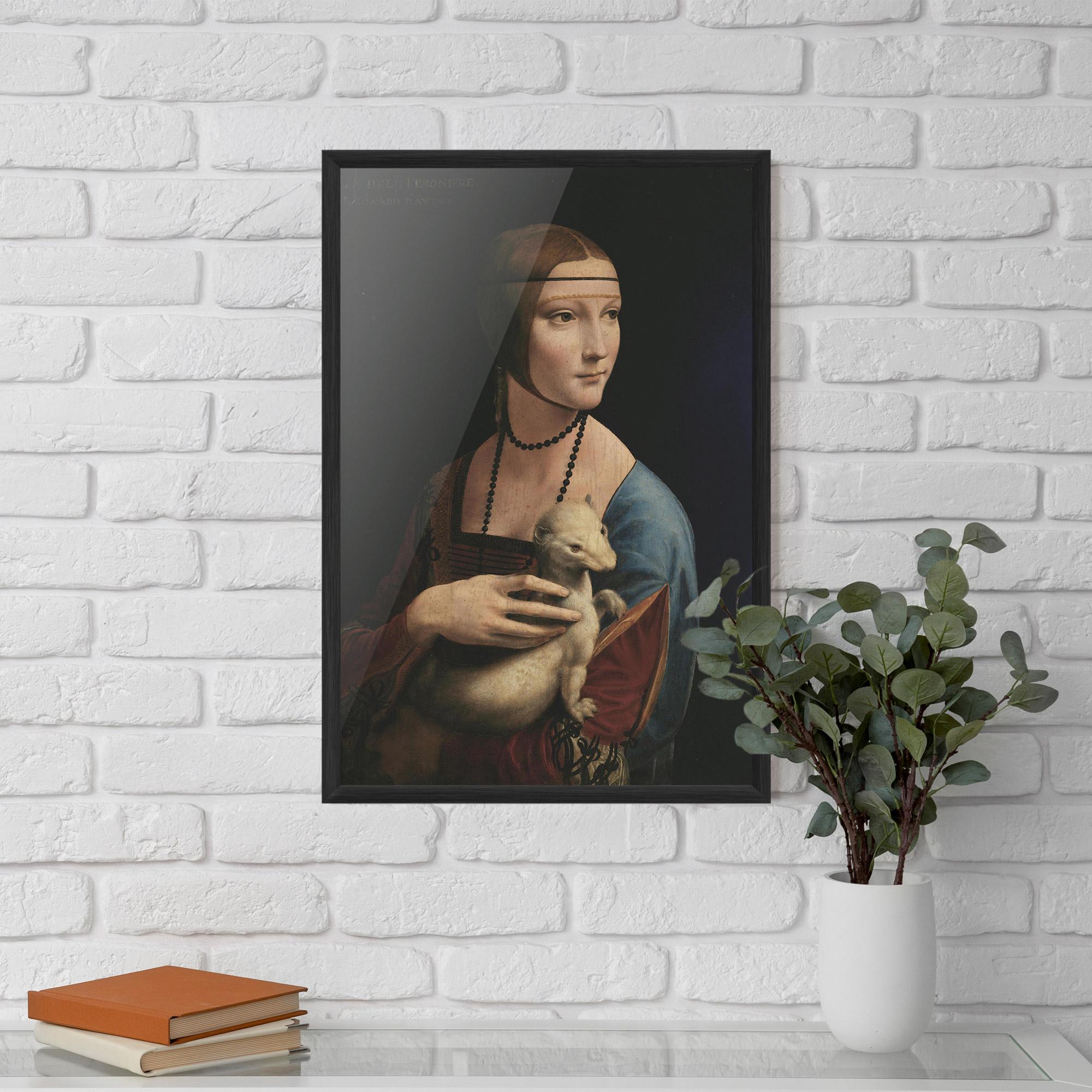 Poster Înrămat Lady With An Ermine Leonardo Da Vinci mockup 5