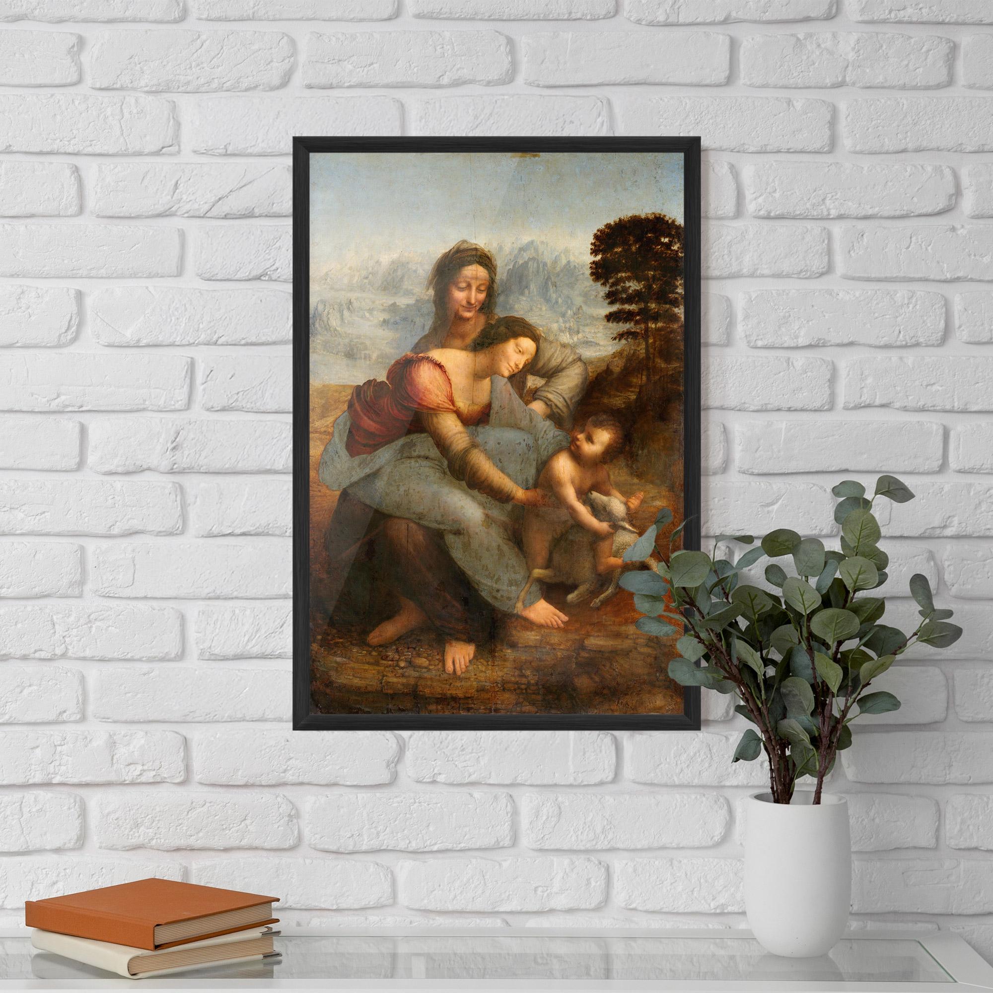 Poster Înrămat Leonardo Da Vinci Virgin And Child With St Anne mockup 5
