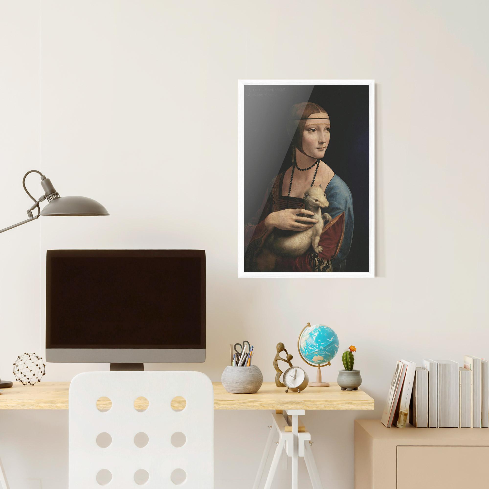 Poster Înrămat Lady With An Ermine Leonardo Da Vinci mockup 6