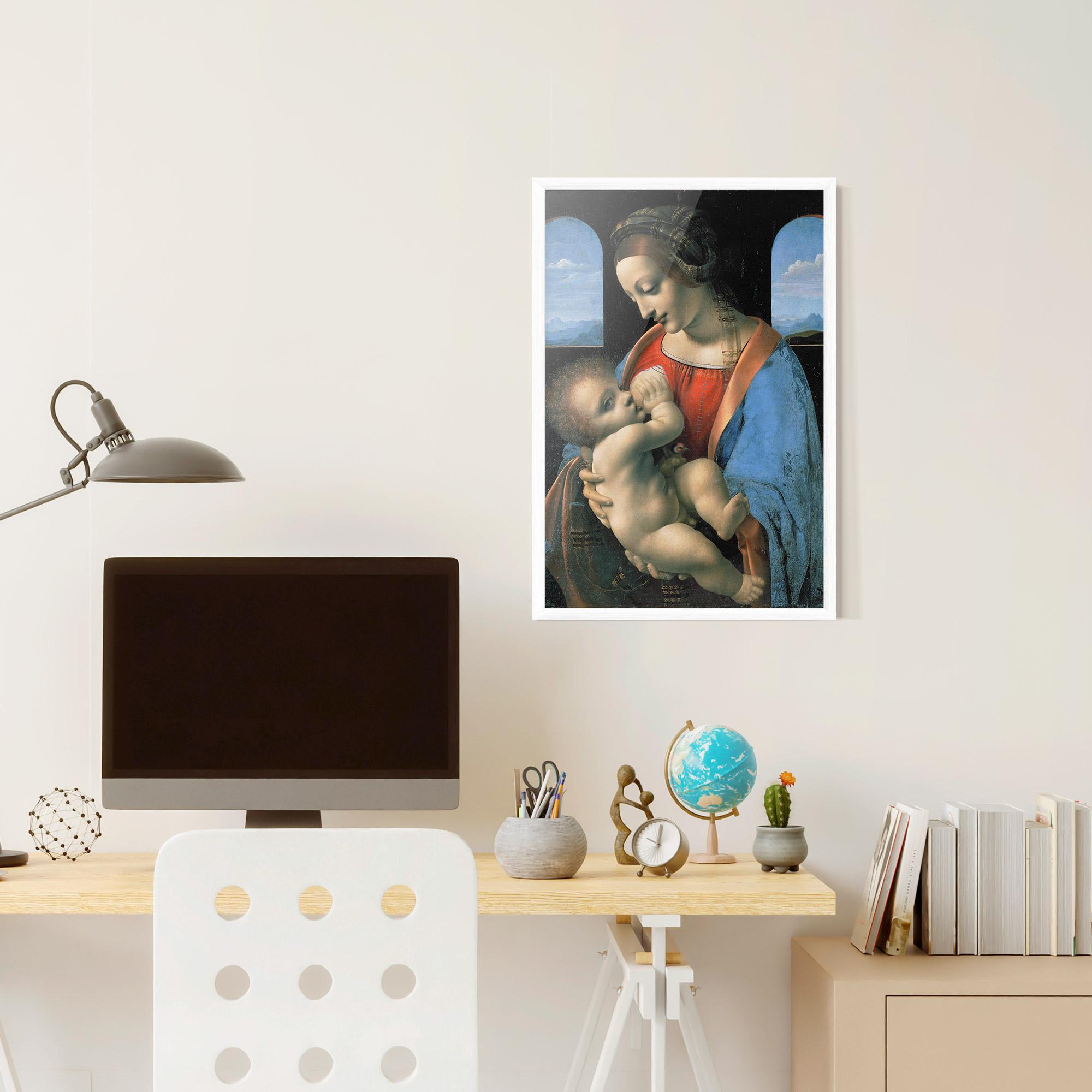 Poster Înrămat Leonardo Da Vinci Attributed Madonna Litta mockup 6