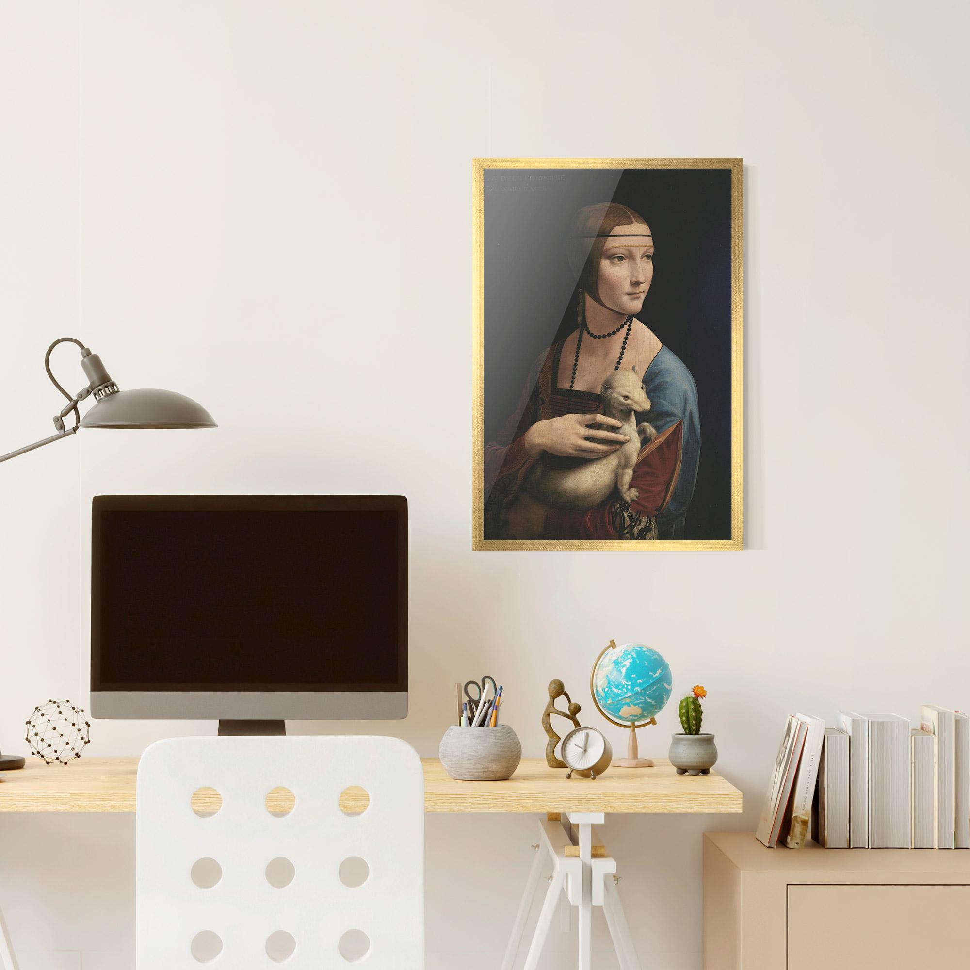 Poster Înrămat Lady With An Ermine Leonardo Da Vinci mockup 6