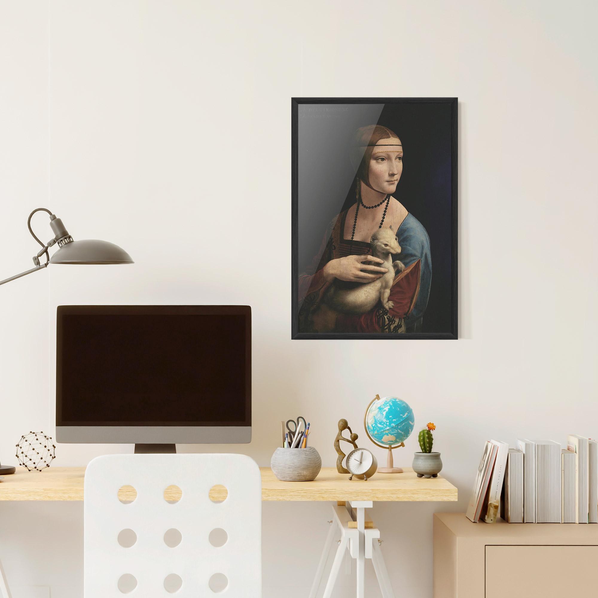 Poster Înrămat Lady With An Ermine Leonardo Da Vinci mockup 6