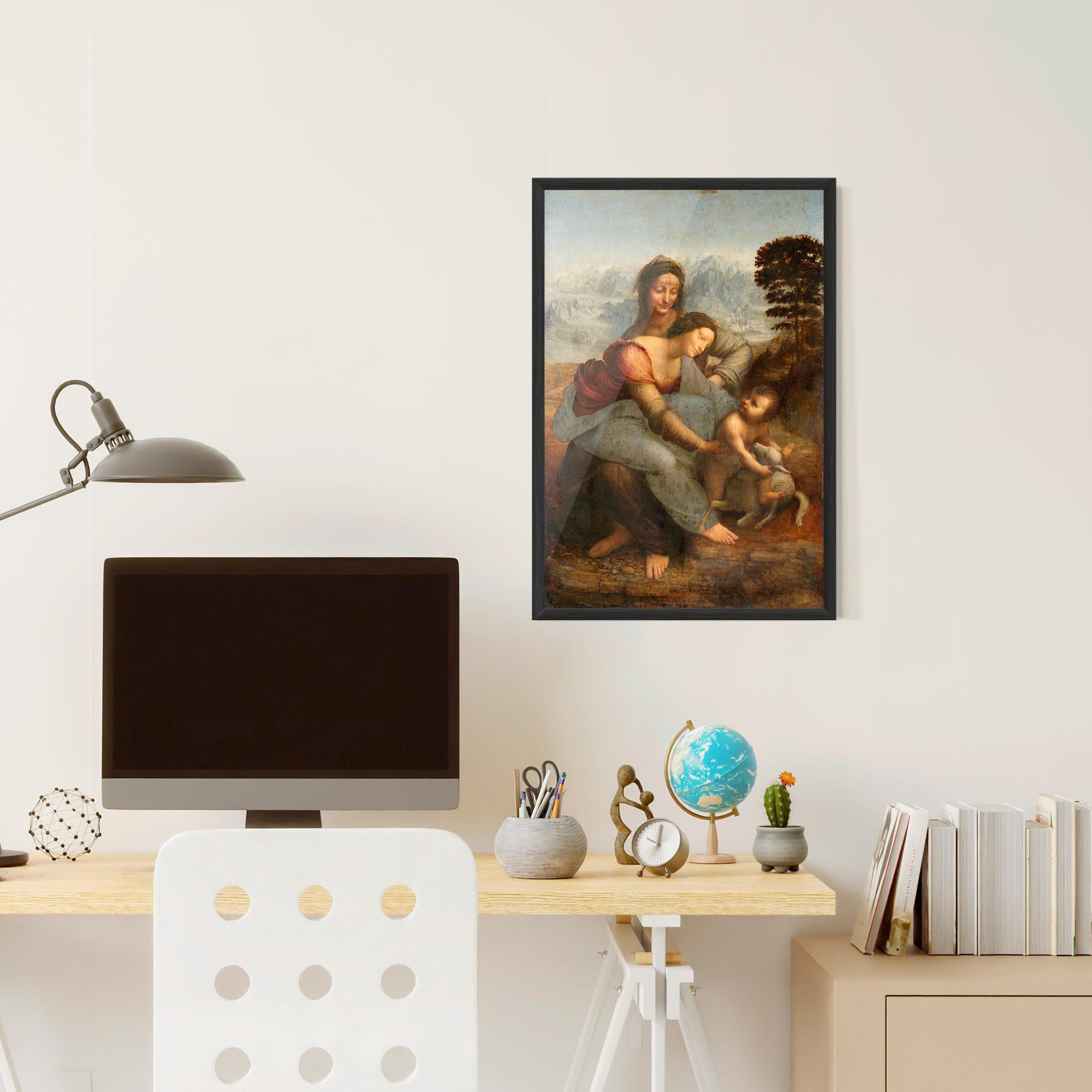 Poster Înrămat Leonardo Da Vinci Virgin And Child With St Anne mockup 6