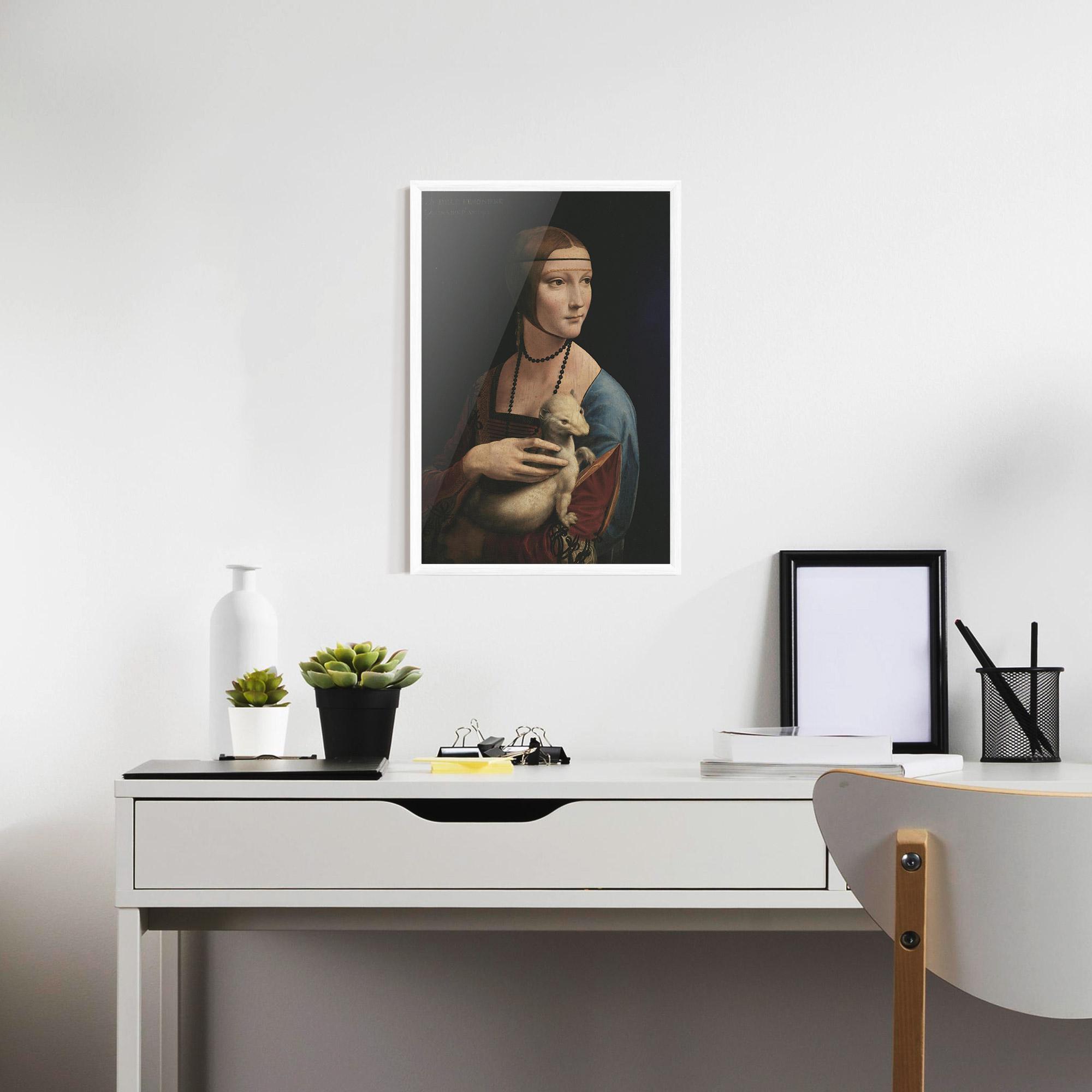 Poster Înrămat Lady With An Ermine Leonardo Da Vinci mockup 7