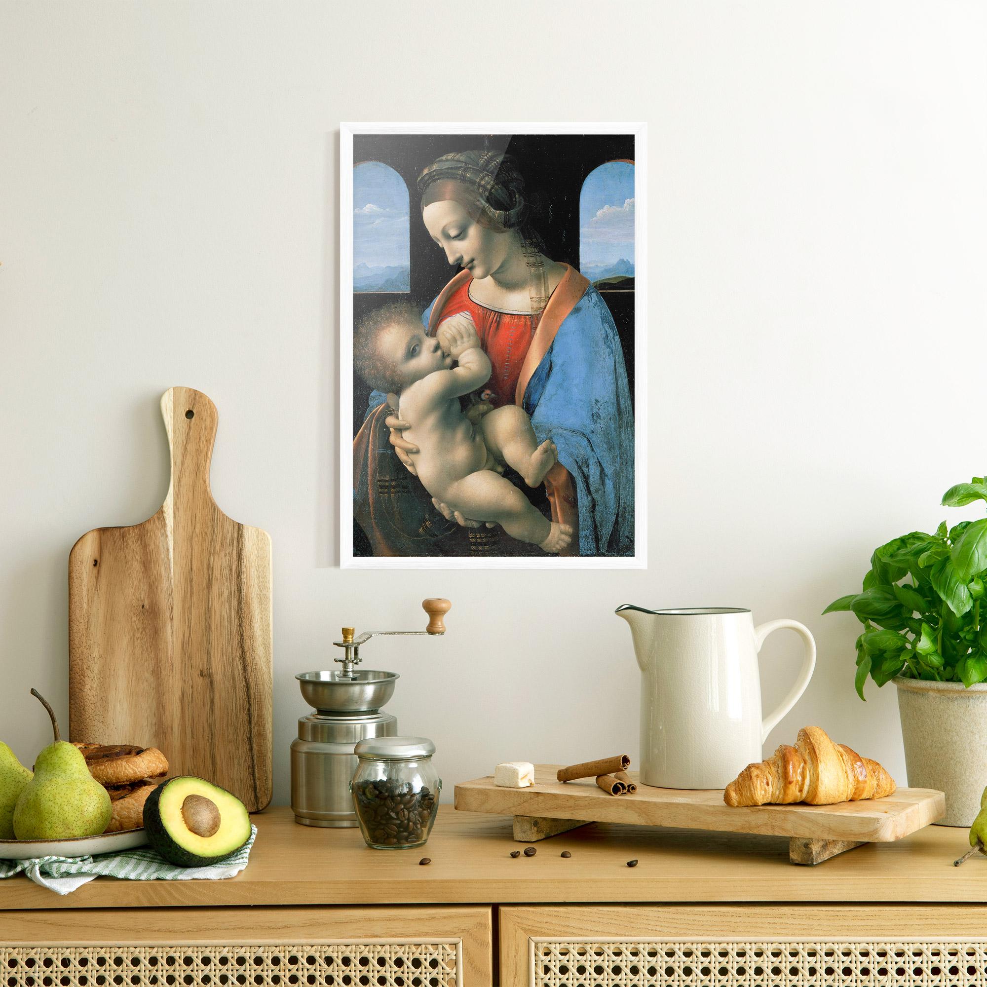 Poster Înrămat Leonardo Da Vinci Attributed Madonna Litta mockup 8