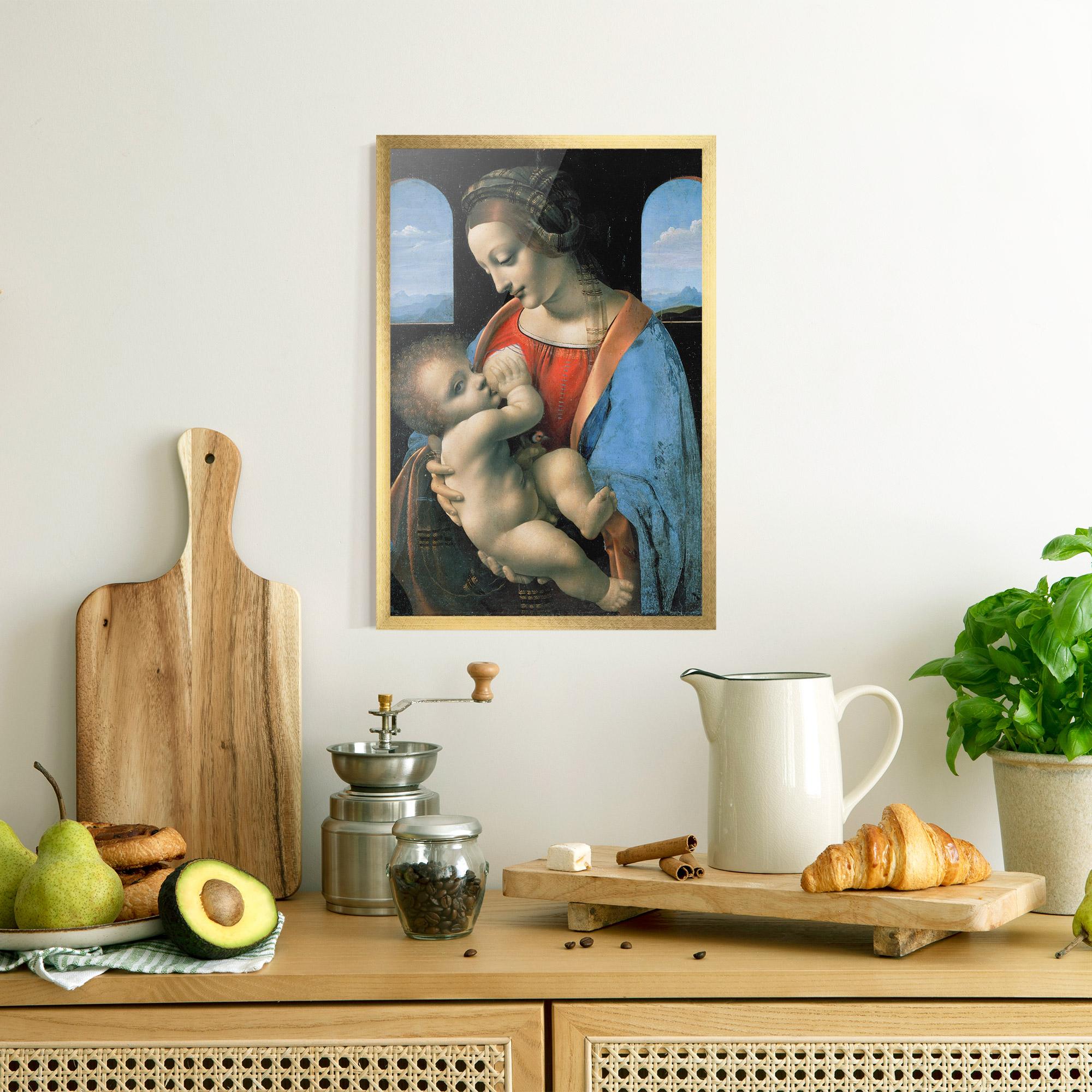 Poster Înrămat Leonardo Da Vinci Attributed Madonna Litta mockup 8