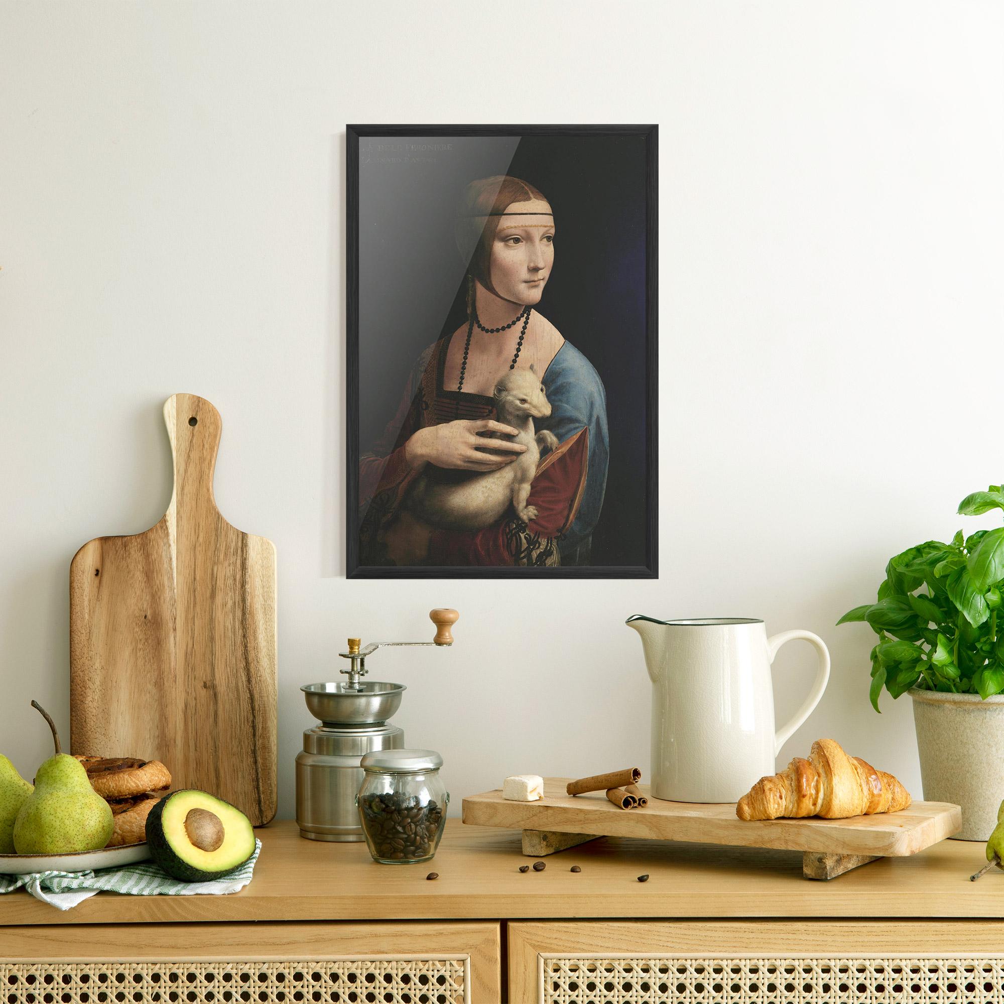 Poster Înrămat Lady With An Ermine Leonardo Da Vinci mockup 8
