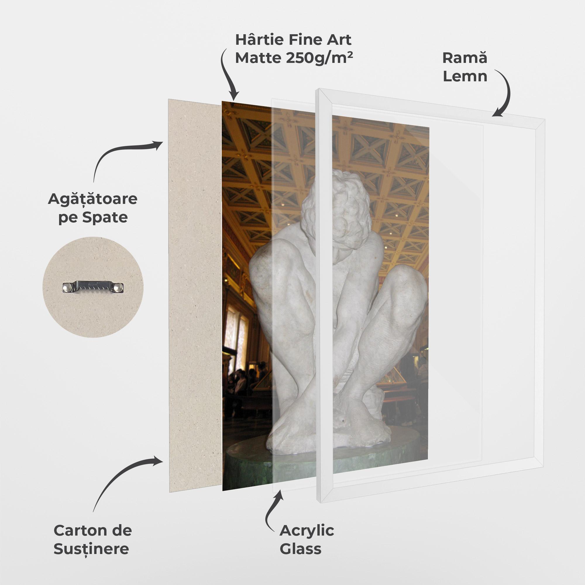 Poster Înrămat Crouching Boy mockup 1