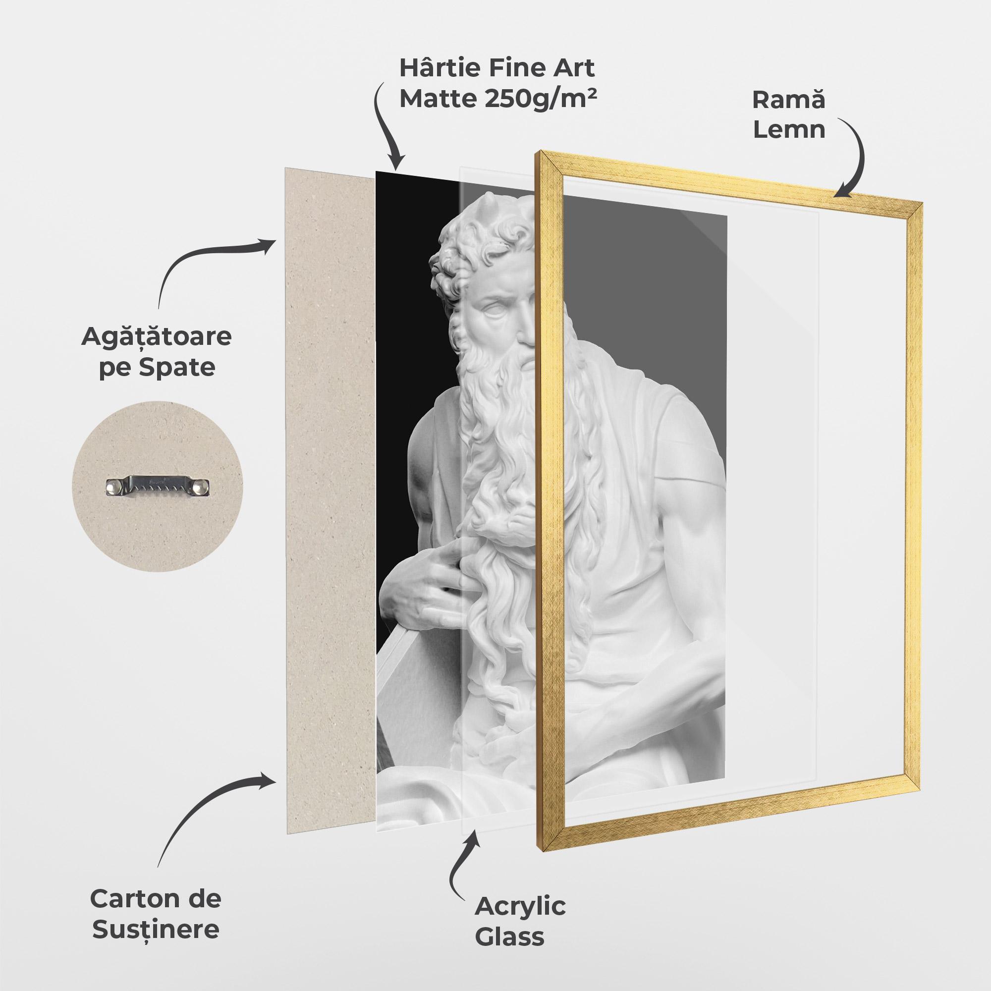 Poster Înrămat Moses Statue mockup 1