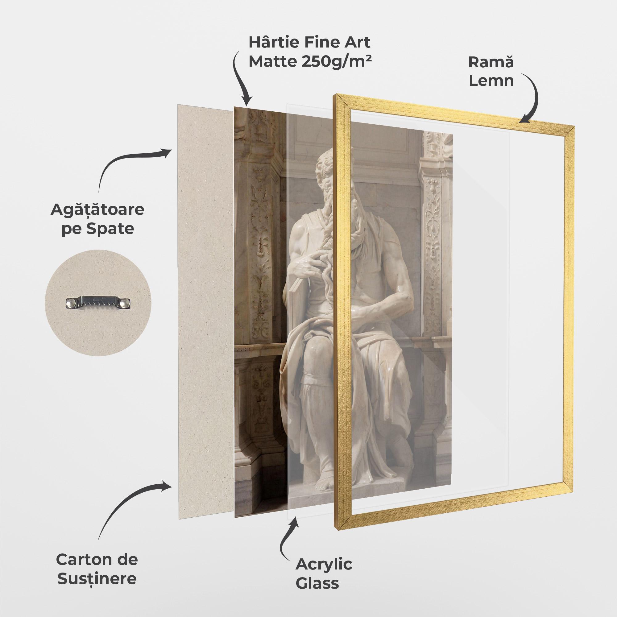 Poster Înrămat Statue Moses mockup 1