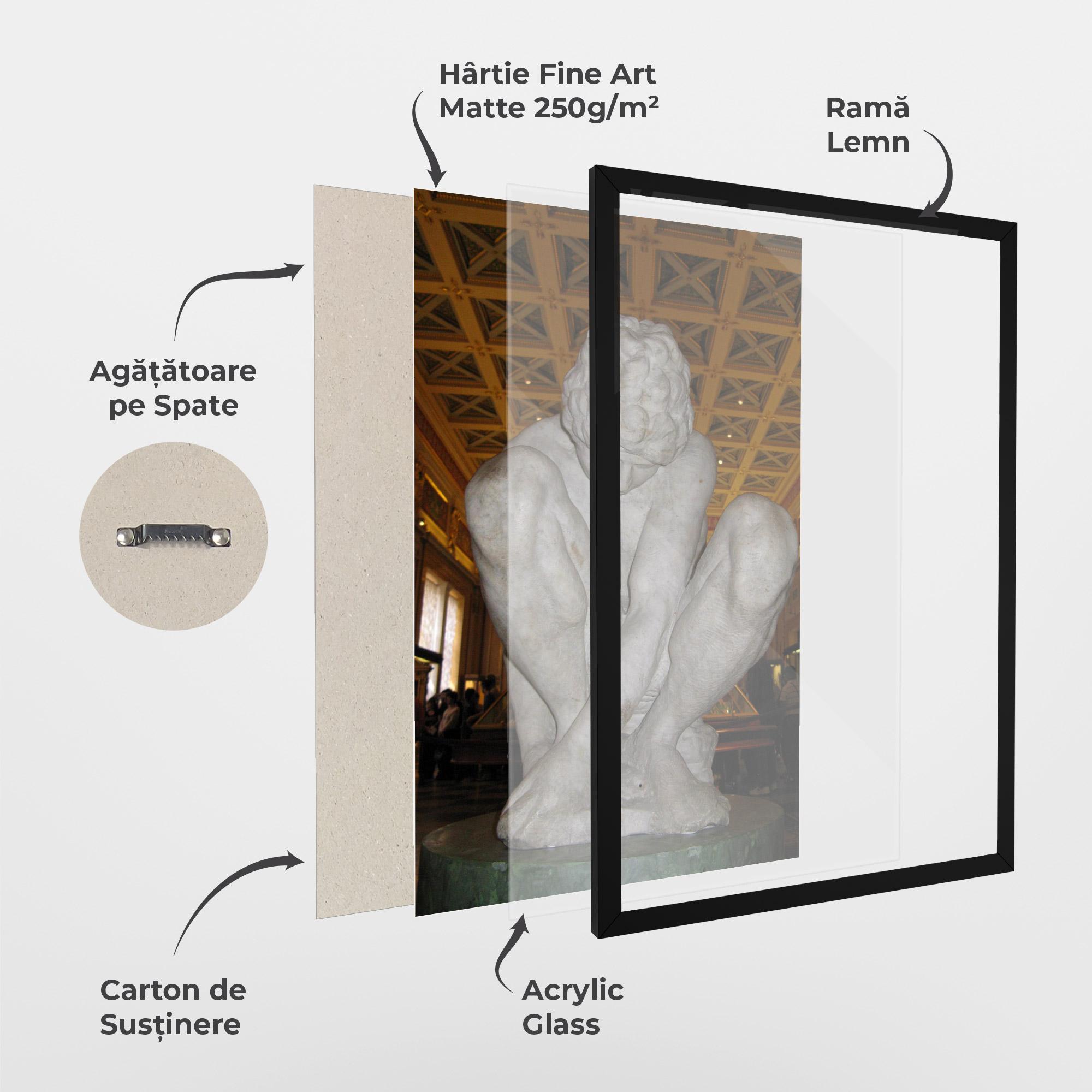 Poster Înrămat Crouching Boy mockup 1