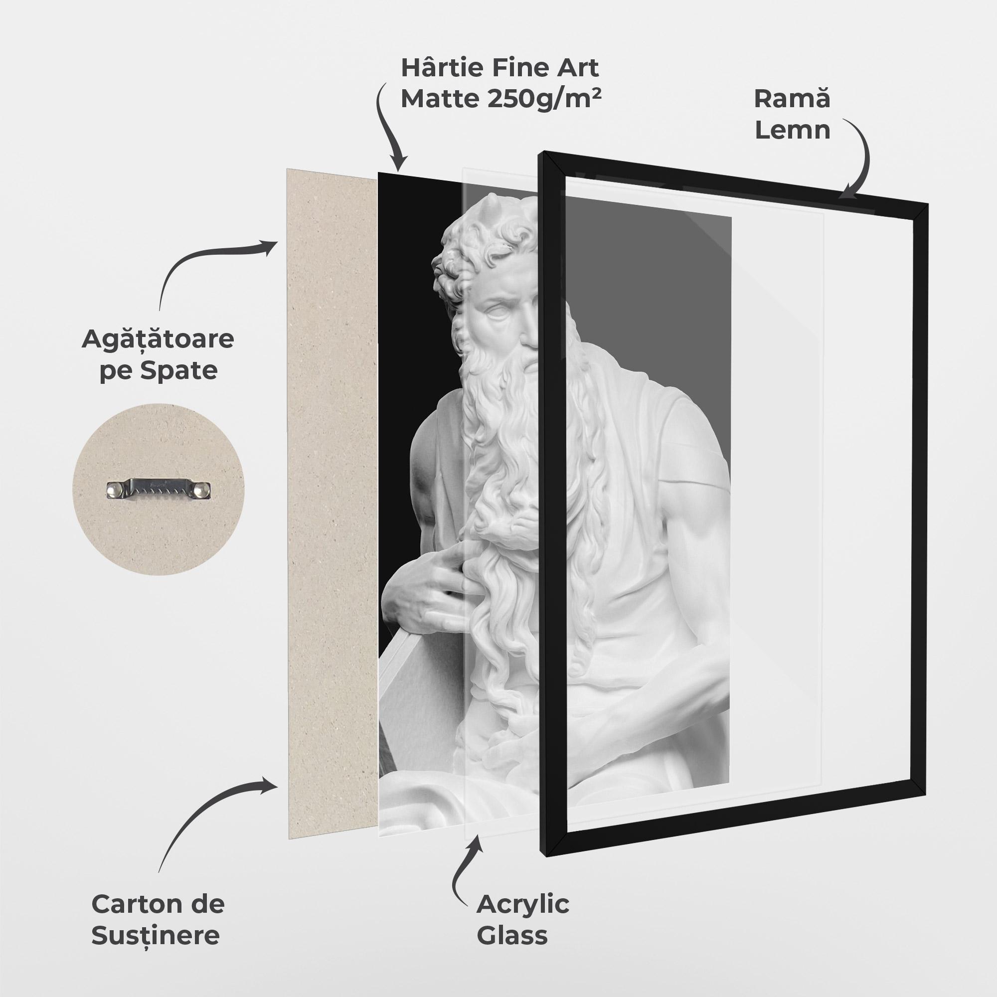 Poster Înrămat Moses Statue mockup 1