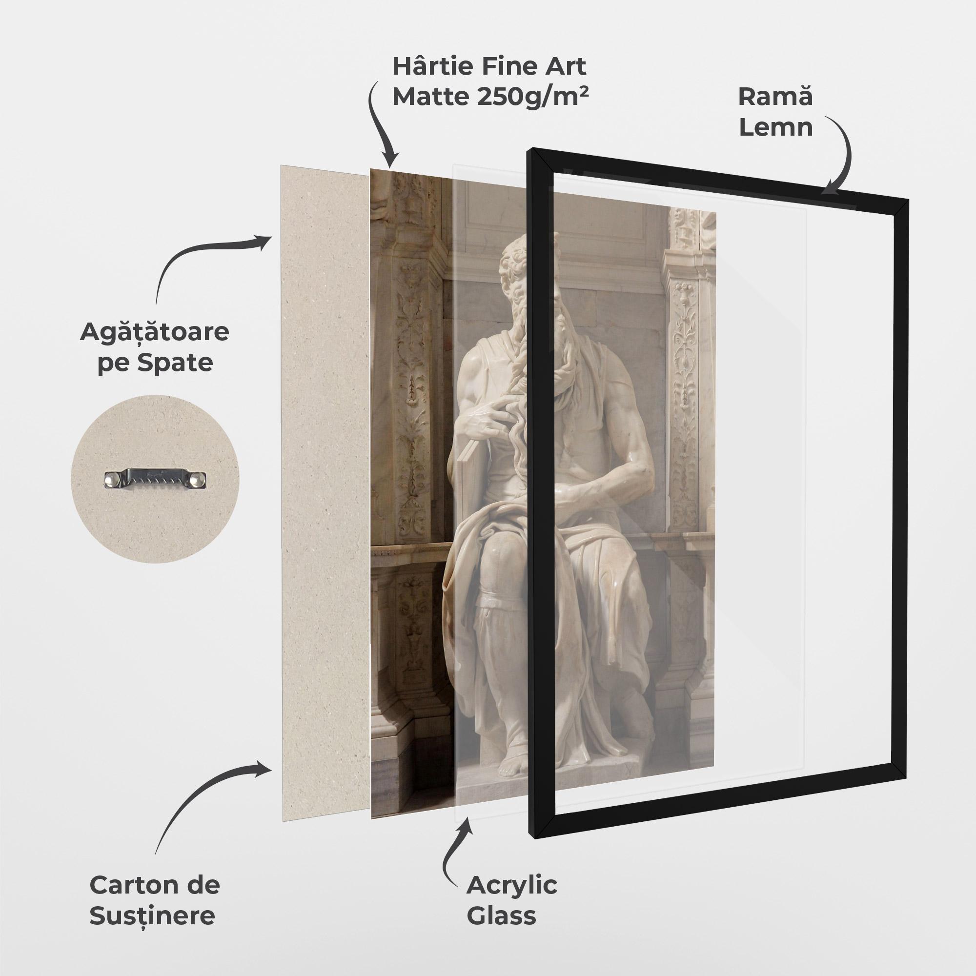 Poster Înrămat Statue Moses mockup 1