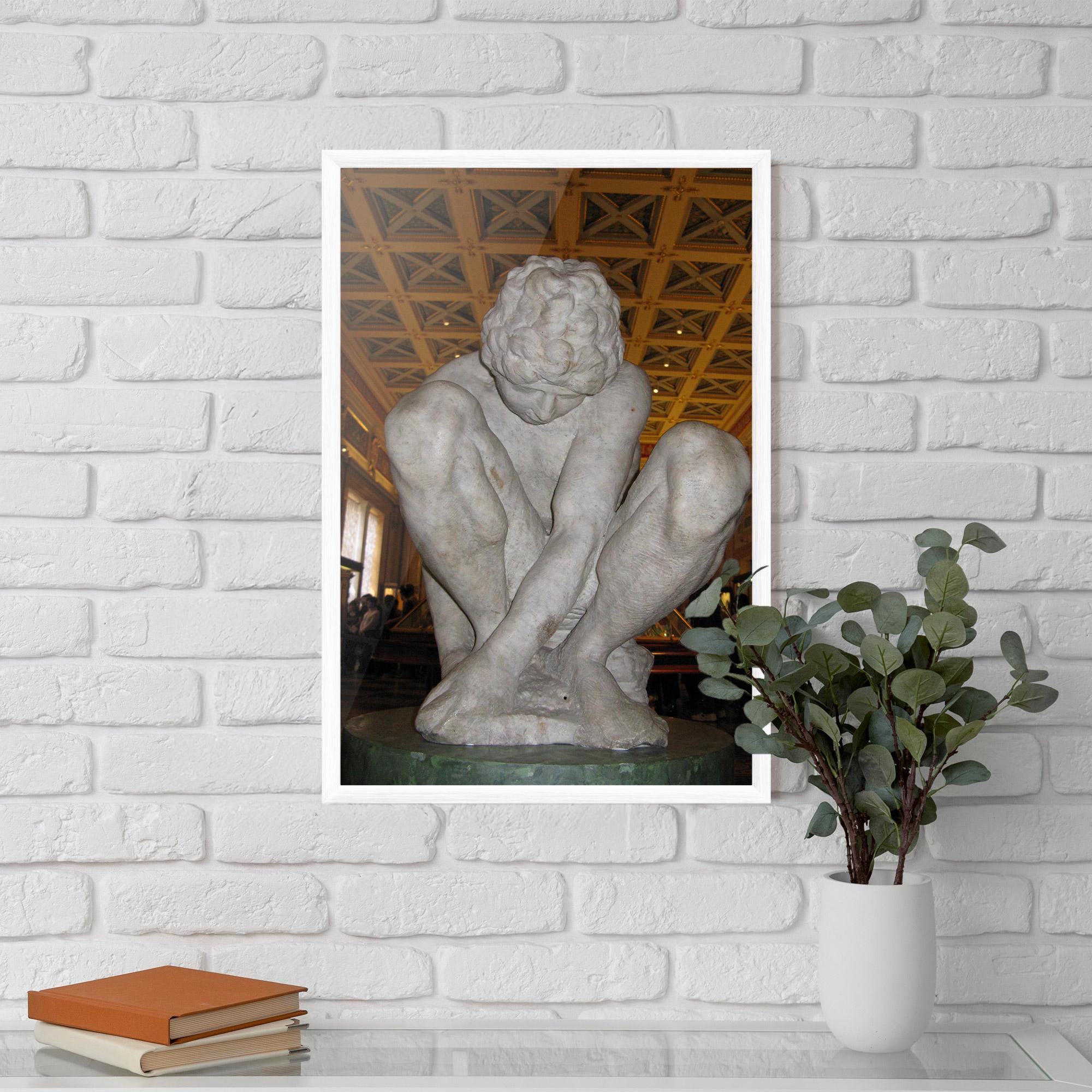 Poster Înrămat Crouching Boy mockup 5